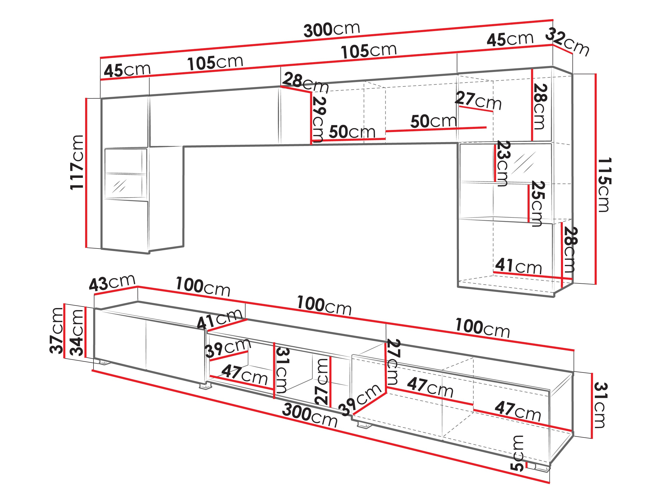Svetainės komplektas Tivdalu 144 (Kašmyras + Artisan ąžuolas)