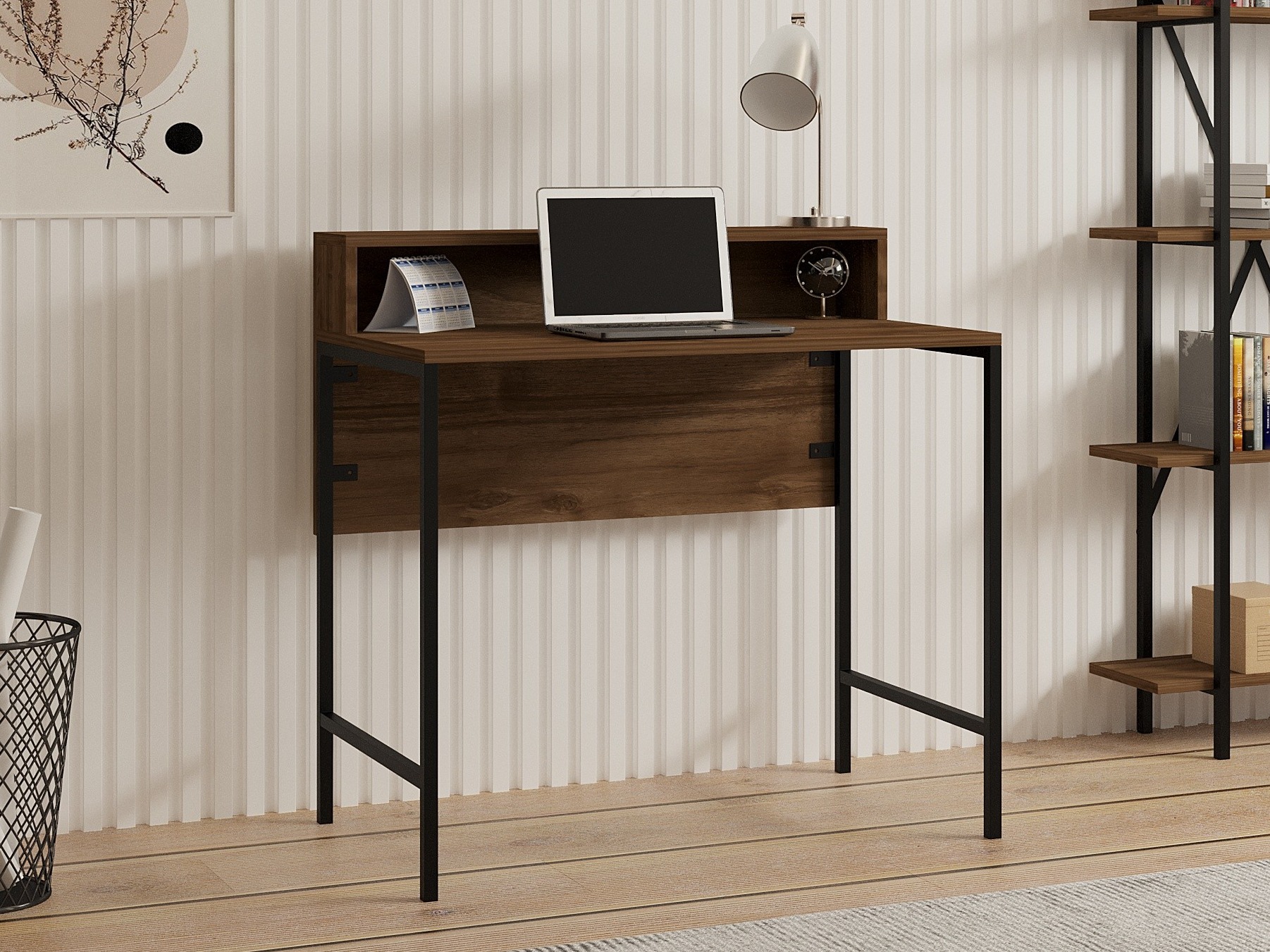 Darbo stalas Kailua 2607 (Juoda + Graikinis riešutas)