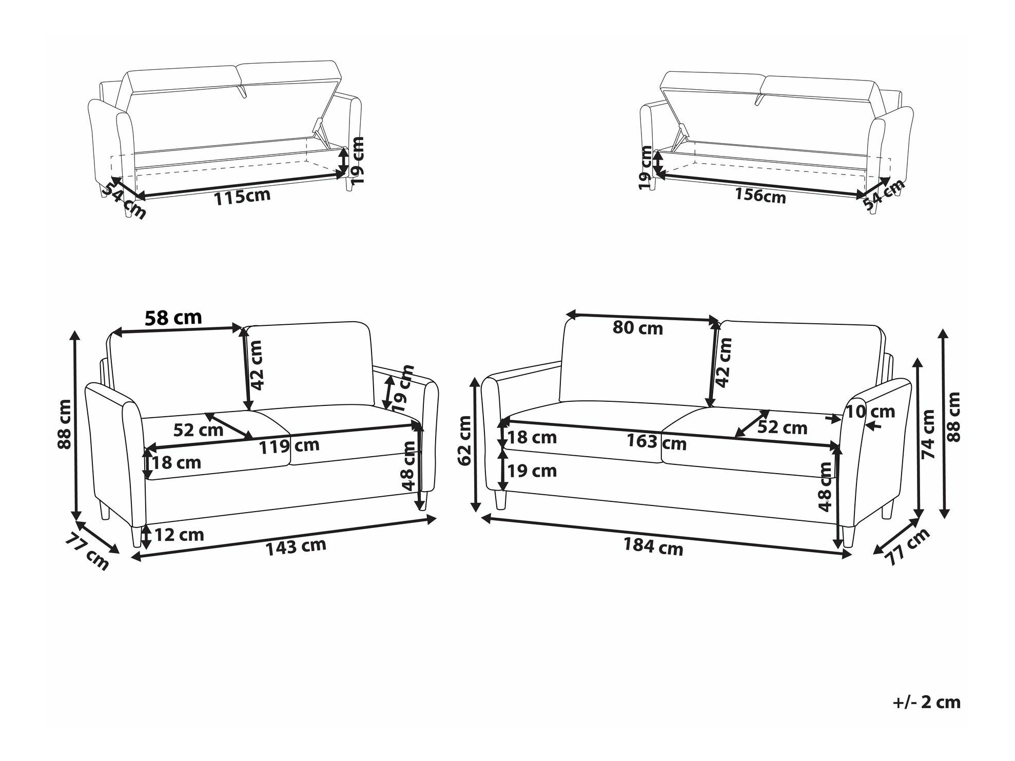 Minkštų baldų komplektas Berwyn 2823 (Mėlyna)