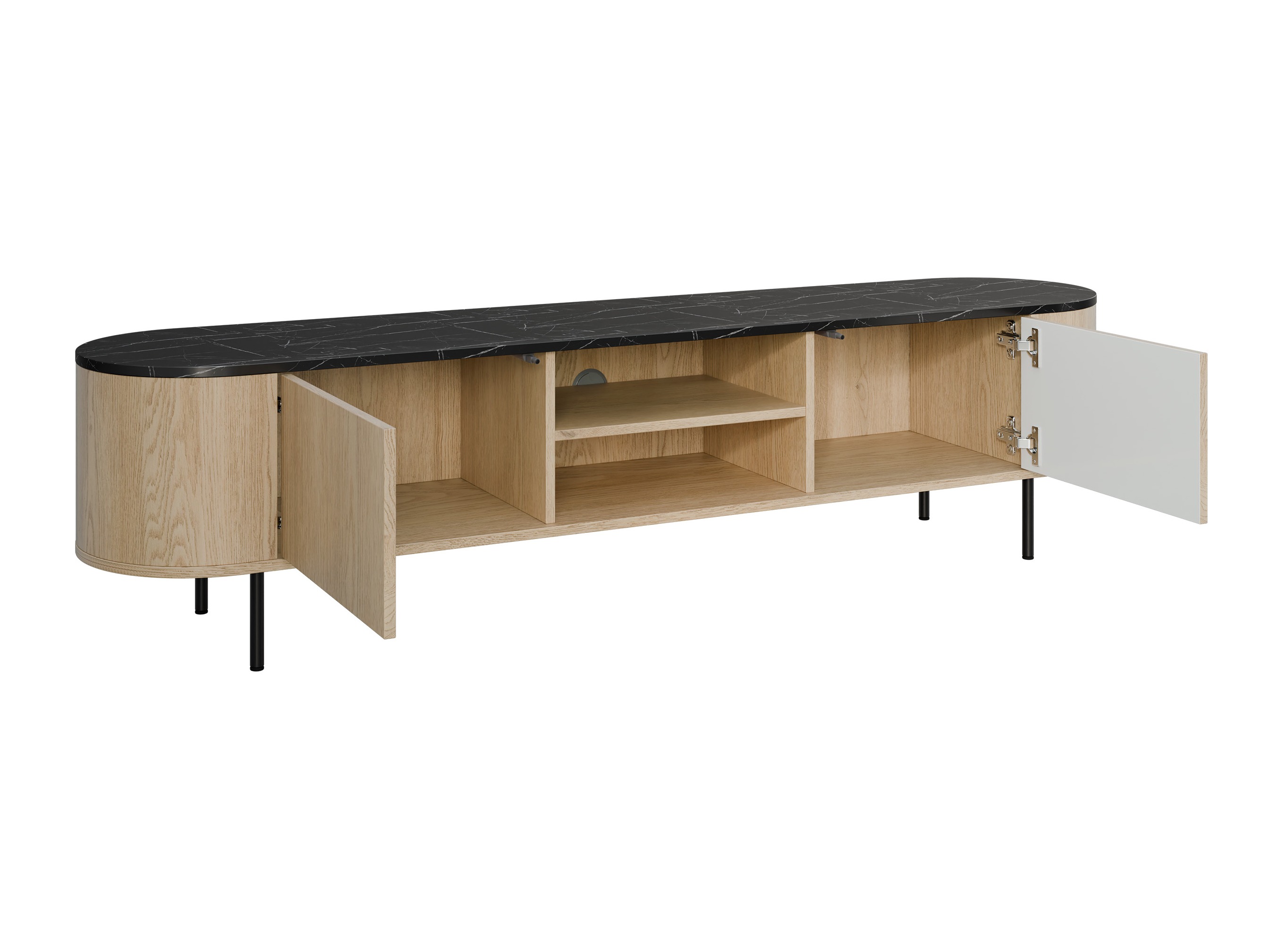 Svetainės komplektas Comfivo Livtena (Baltas marmuras + Auksinė)