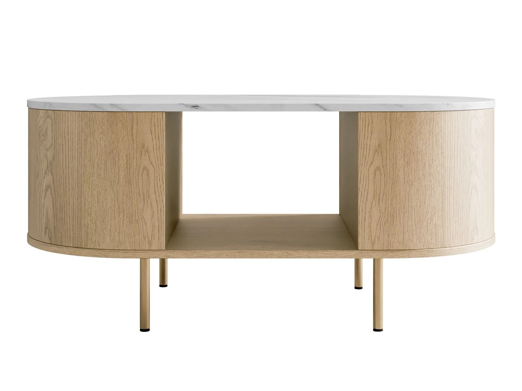 Svetainės komplektas Comfivo Livtena (Baltas marmuras + Auksinė)