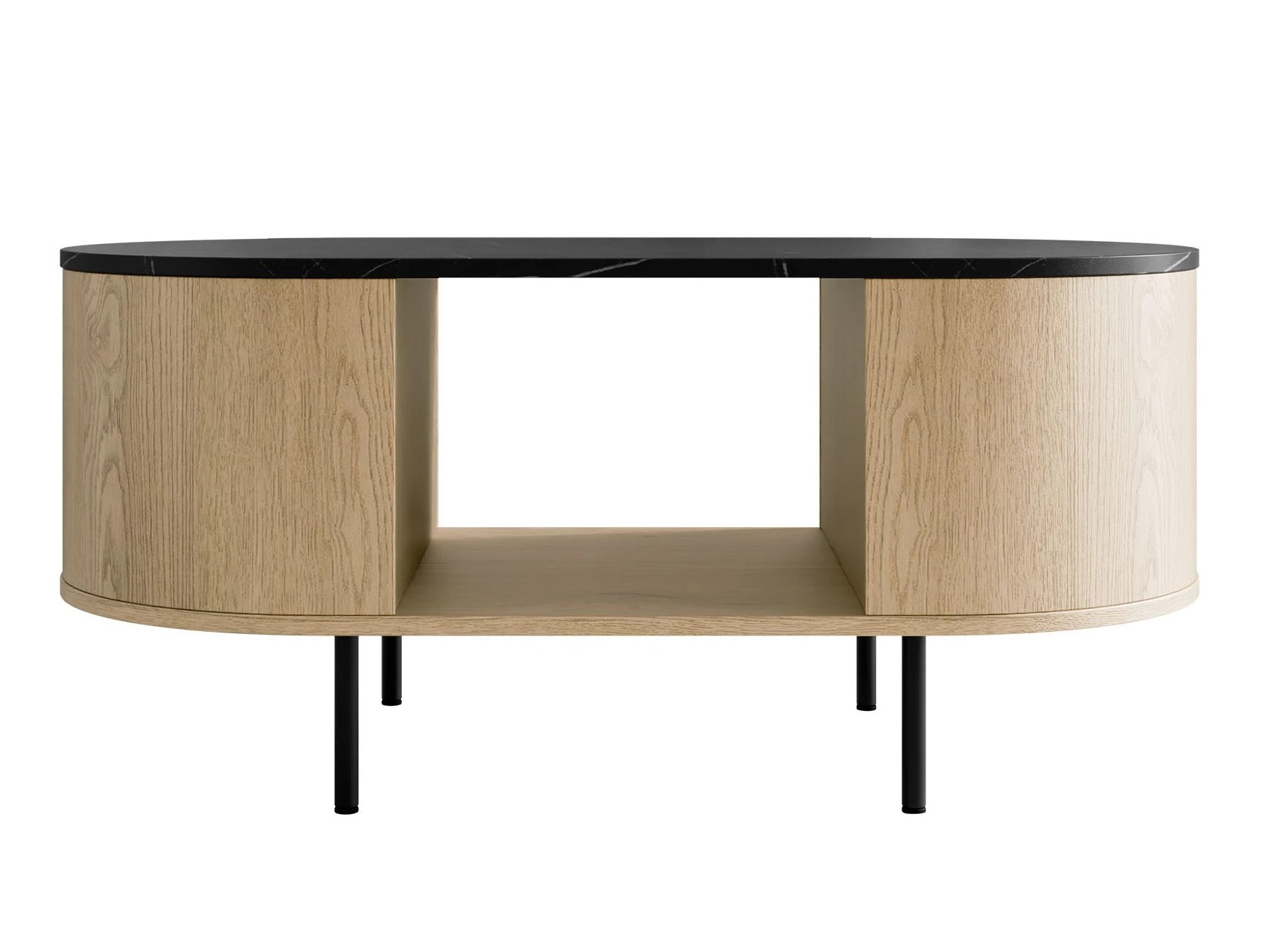 Svetainės komplektas Comfivo Livtena (Juodas marmuras + Juoda)