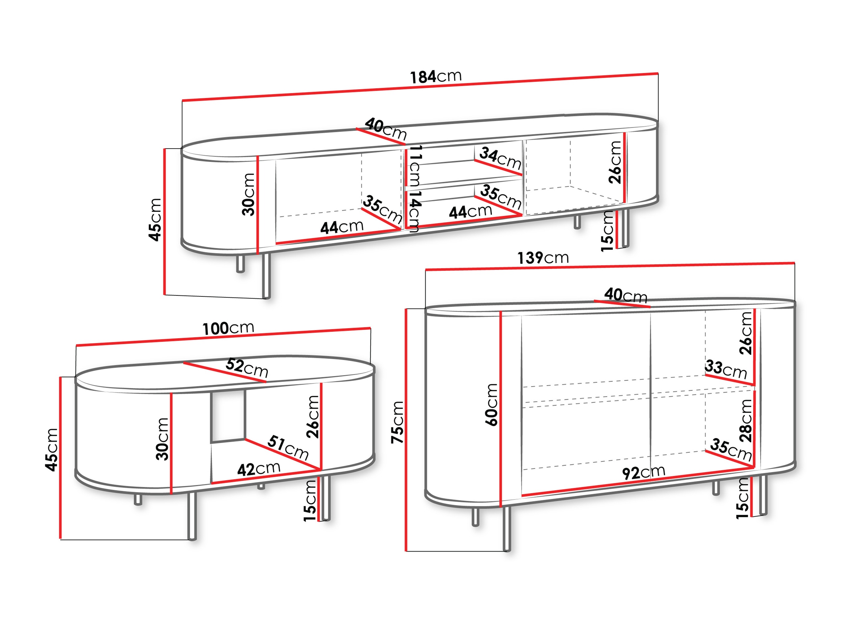 Svetainės komplektas Comfivo Livtena (Juodas marmuras + Juoda)