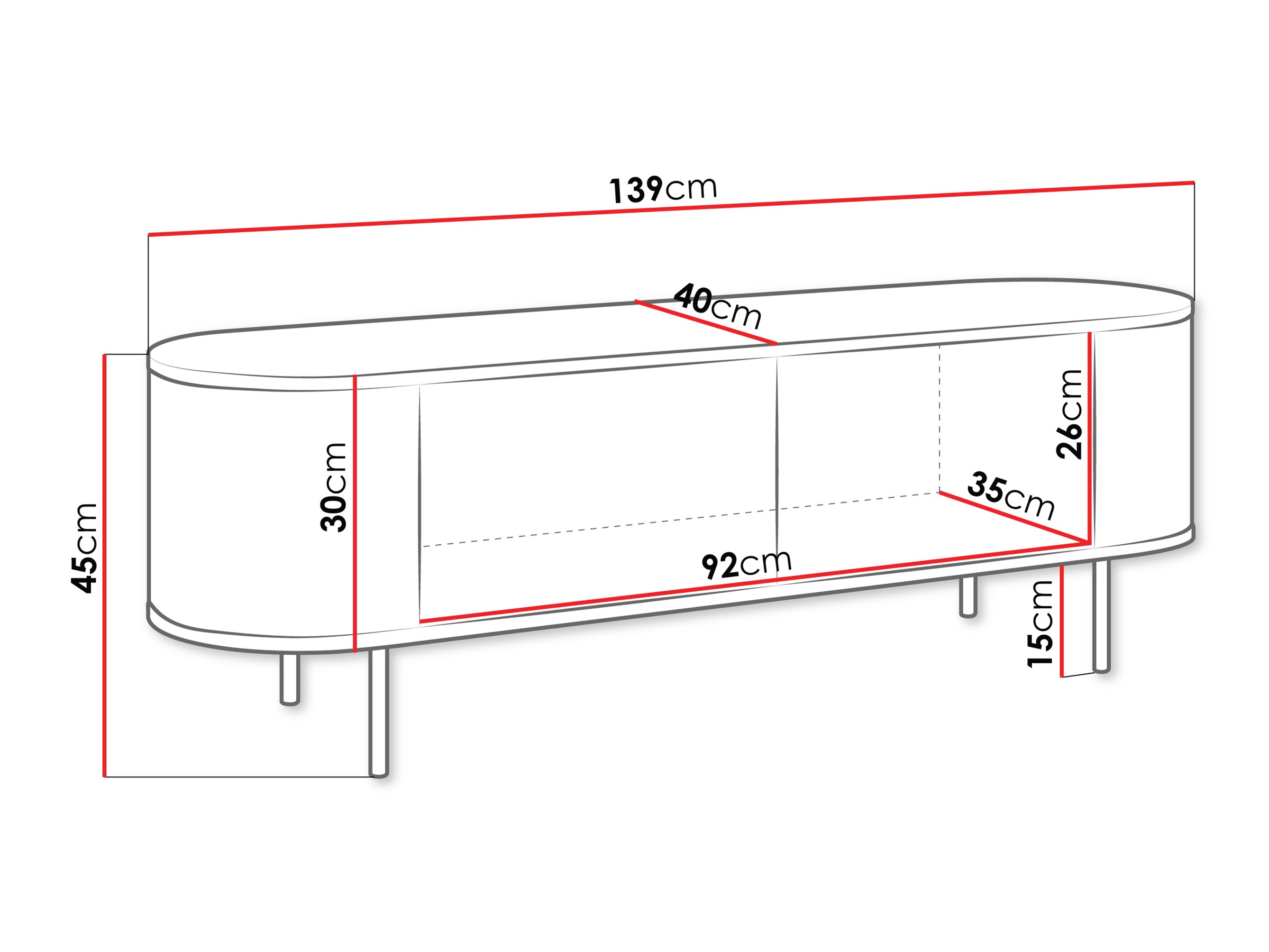 TV staliukas Comfivo Livtena (Juodas marmuras + Juoda)
