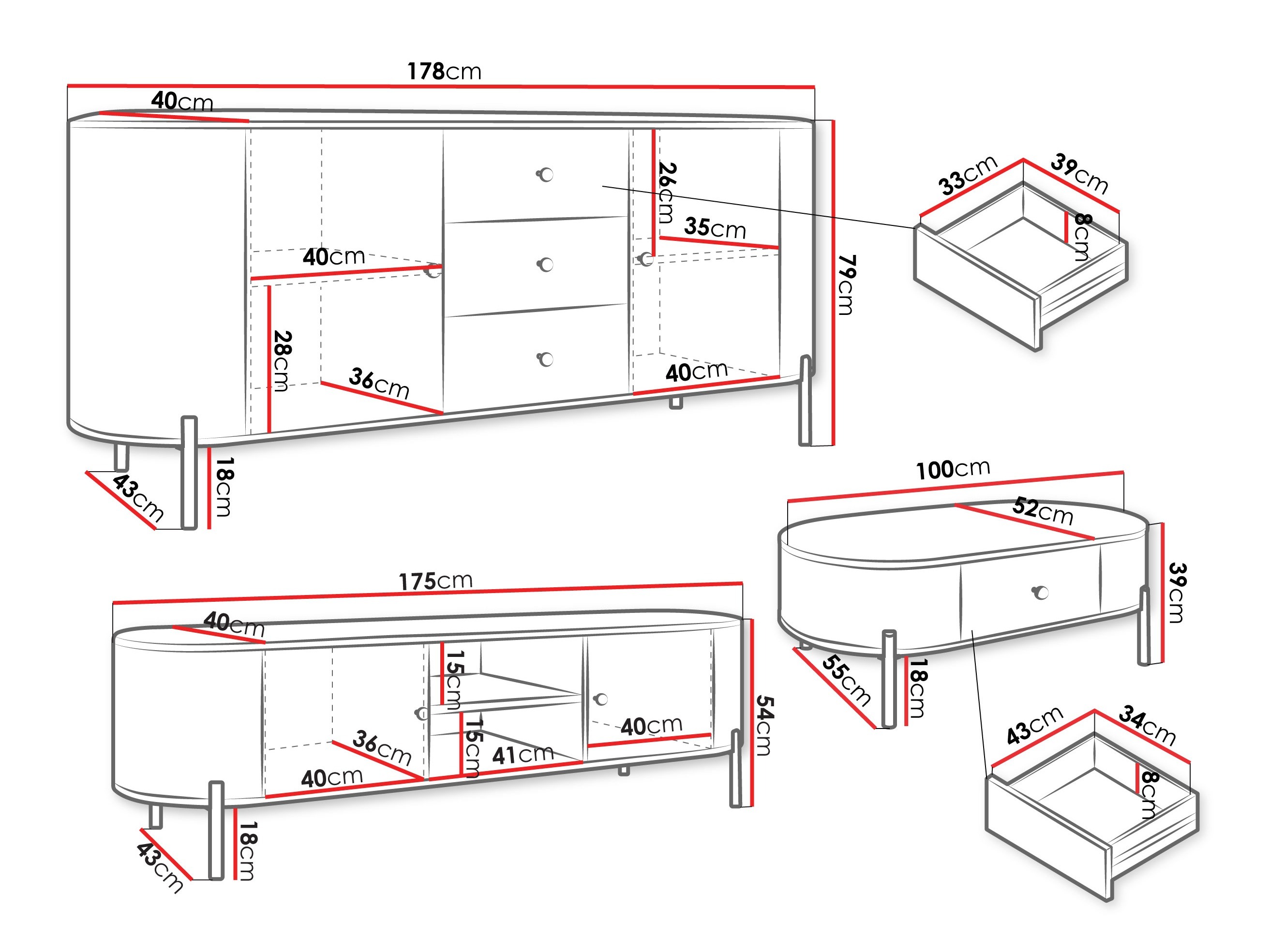 Svetainės komplektas Comfivo Mirsoni I