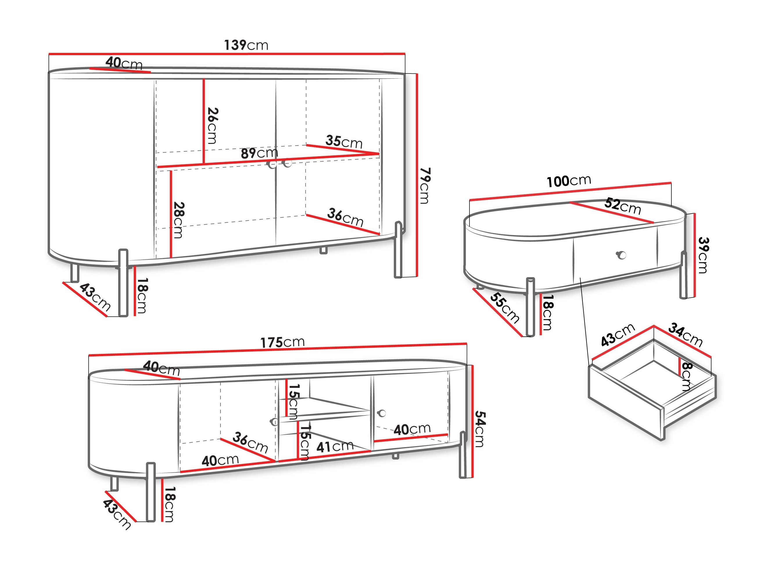 Svetainės komplektas Comfivo Mirsoni II