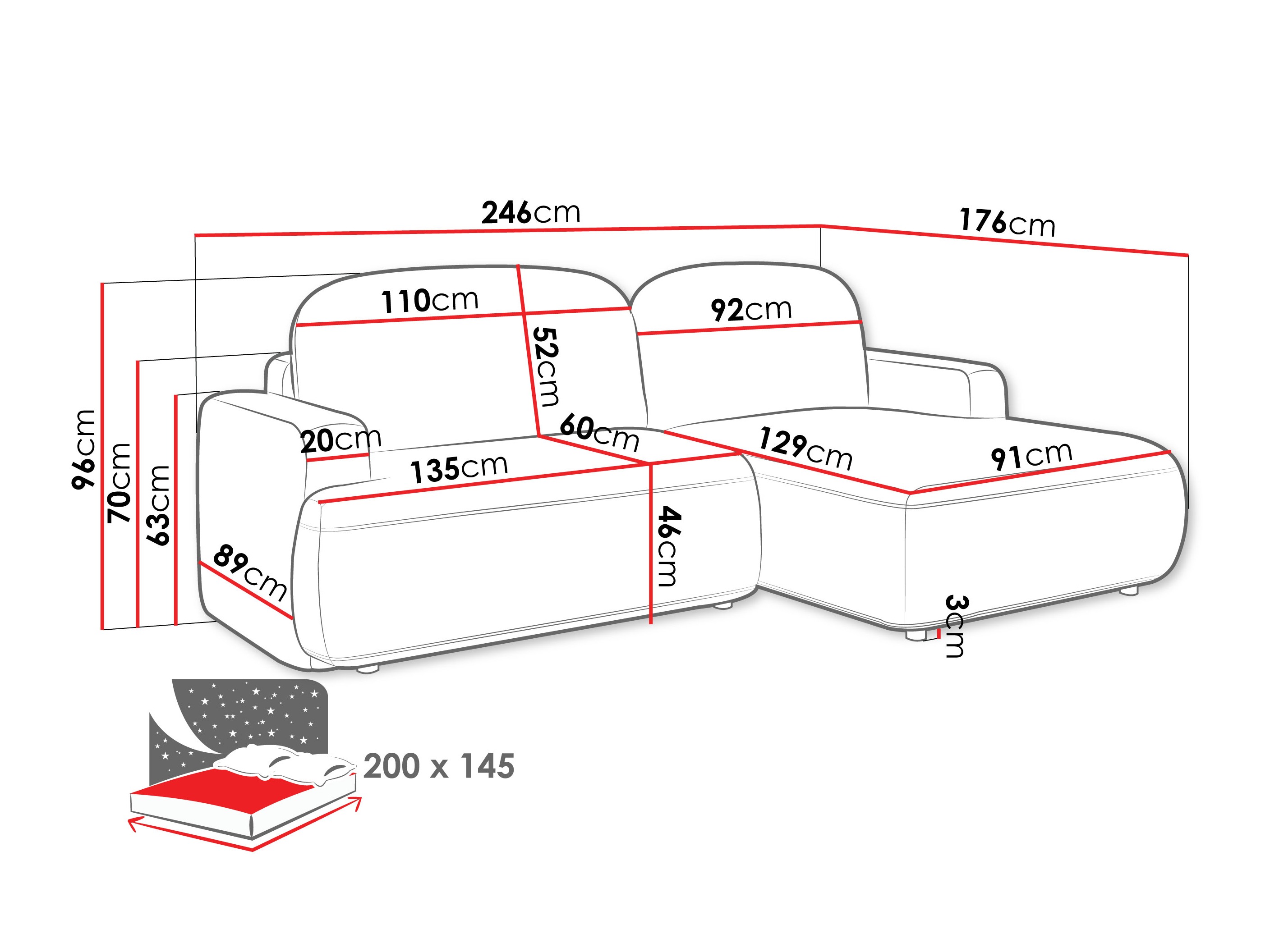 Minkštas kampas ComfiDream Marila (Perfect Harmony 63)
