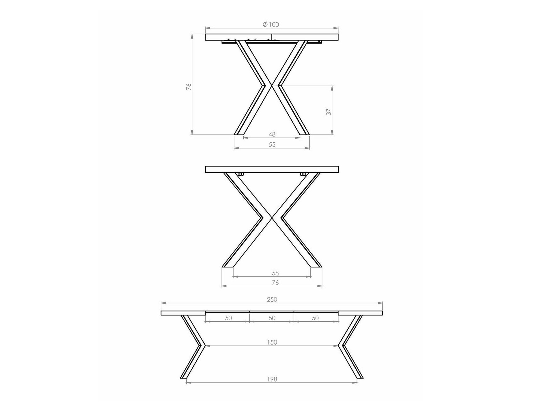 Stalas Houston 1495 (Baltas marmuras + Juoda)