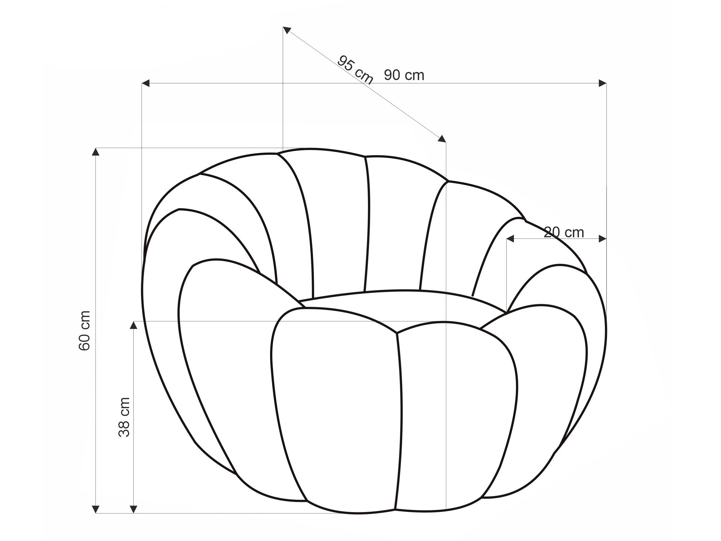 Fotelis Houston Lana (Kreminė)