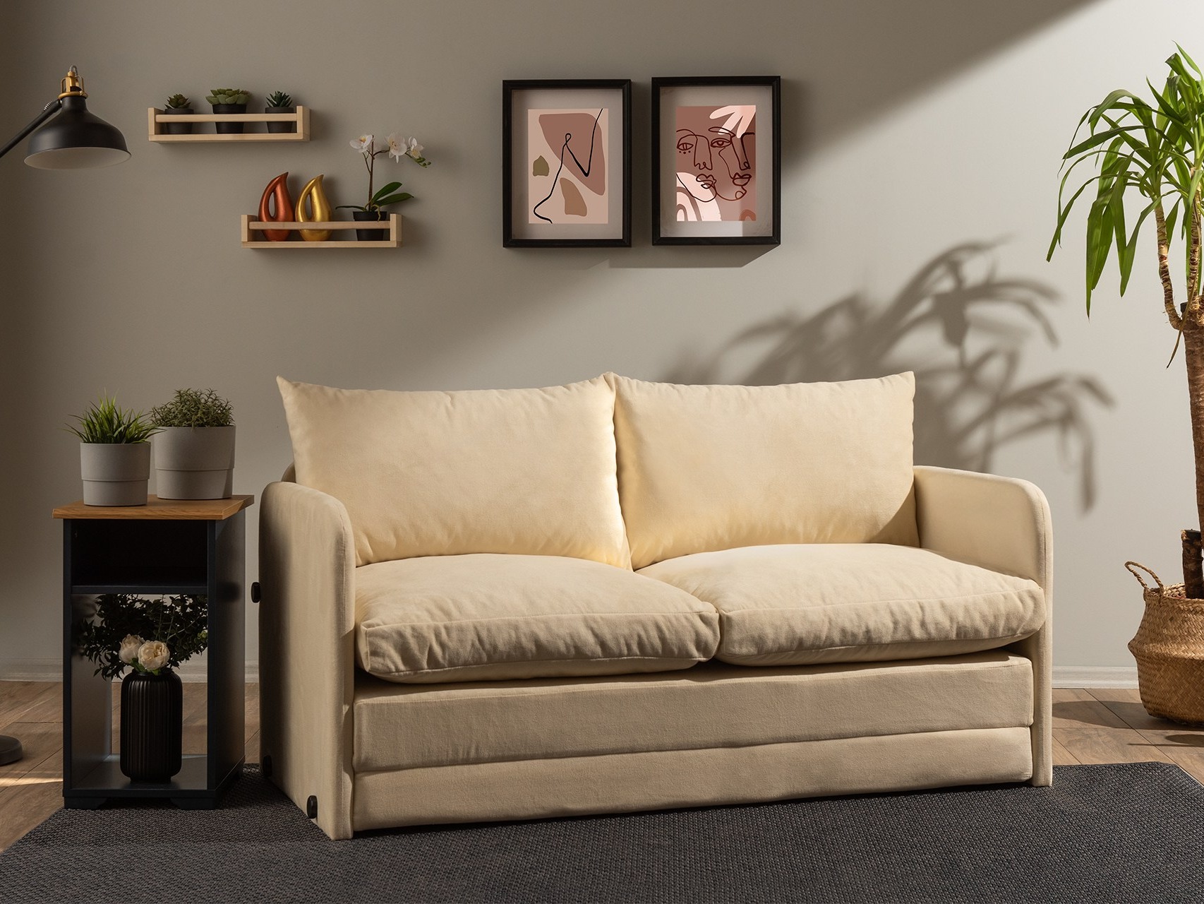 Sofa lova Altadena 614 (Kreminė)