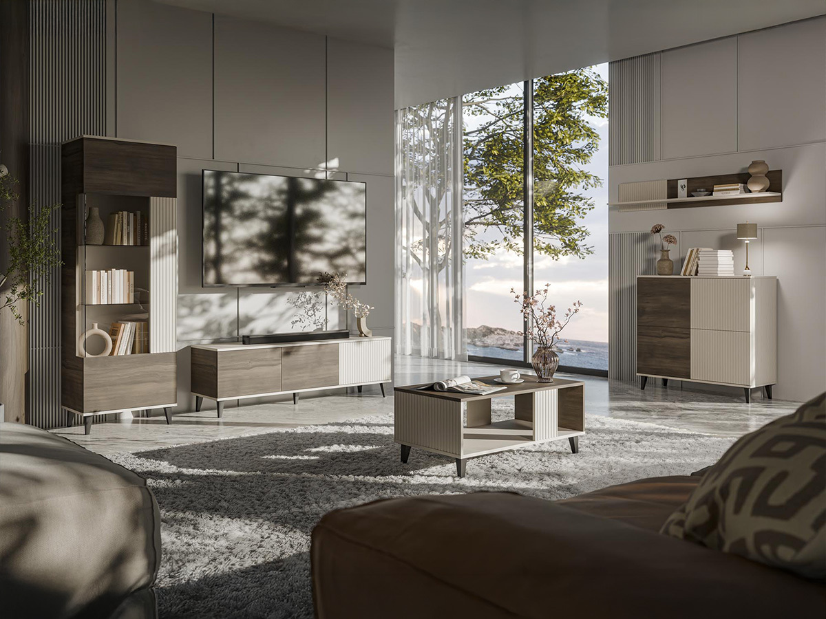 TV staliukas Luelia 116 (Graikinis riešutas + Kašmyras)