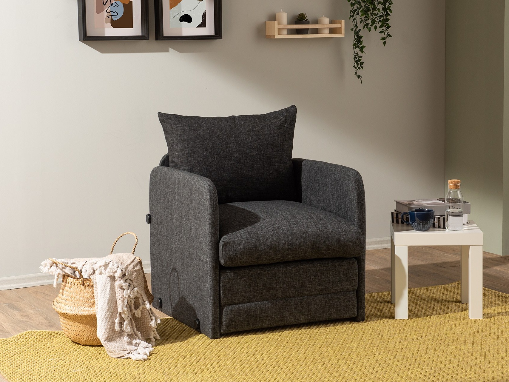 Fotelis Altadena 616 (Tamsi pilka)