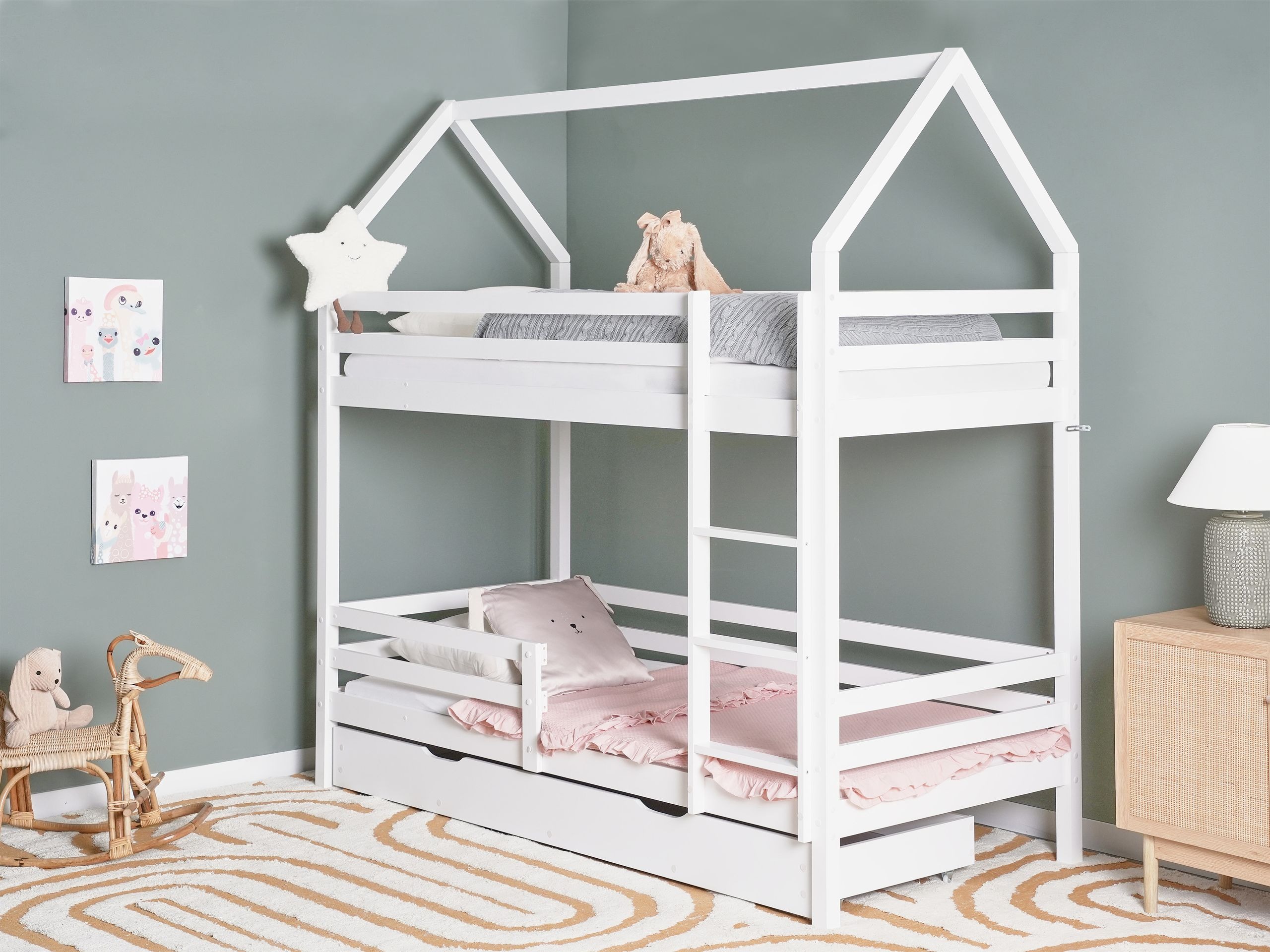 Dviaukštė lova Berwyn 2744 (Balta)