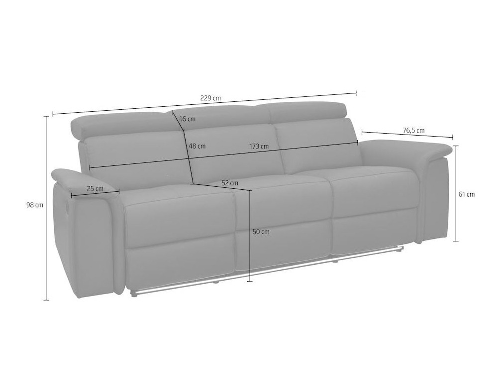 Sofa reglaineris Beldalo 102 (Juoda)