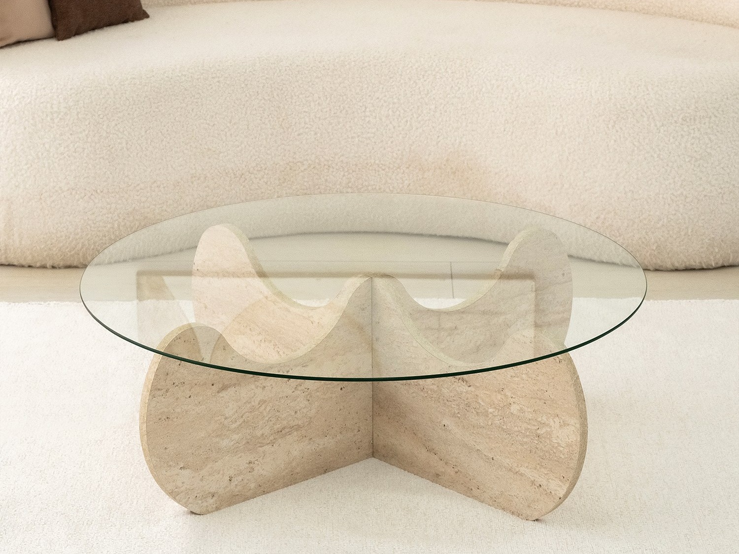 Žurnalinis staliukas Kailua 2630 (Šviesi Travertine)