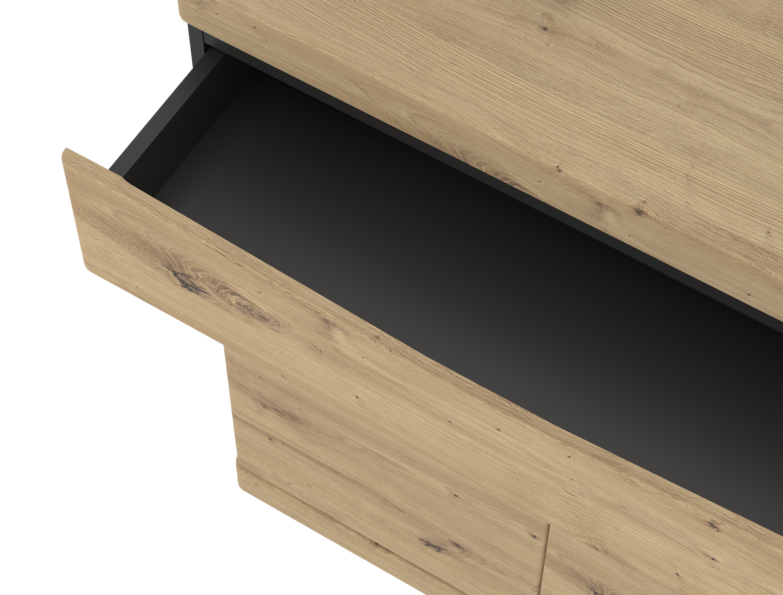 Komoda Venlori 115 (Artisan ąžuolas + Antracitas)