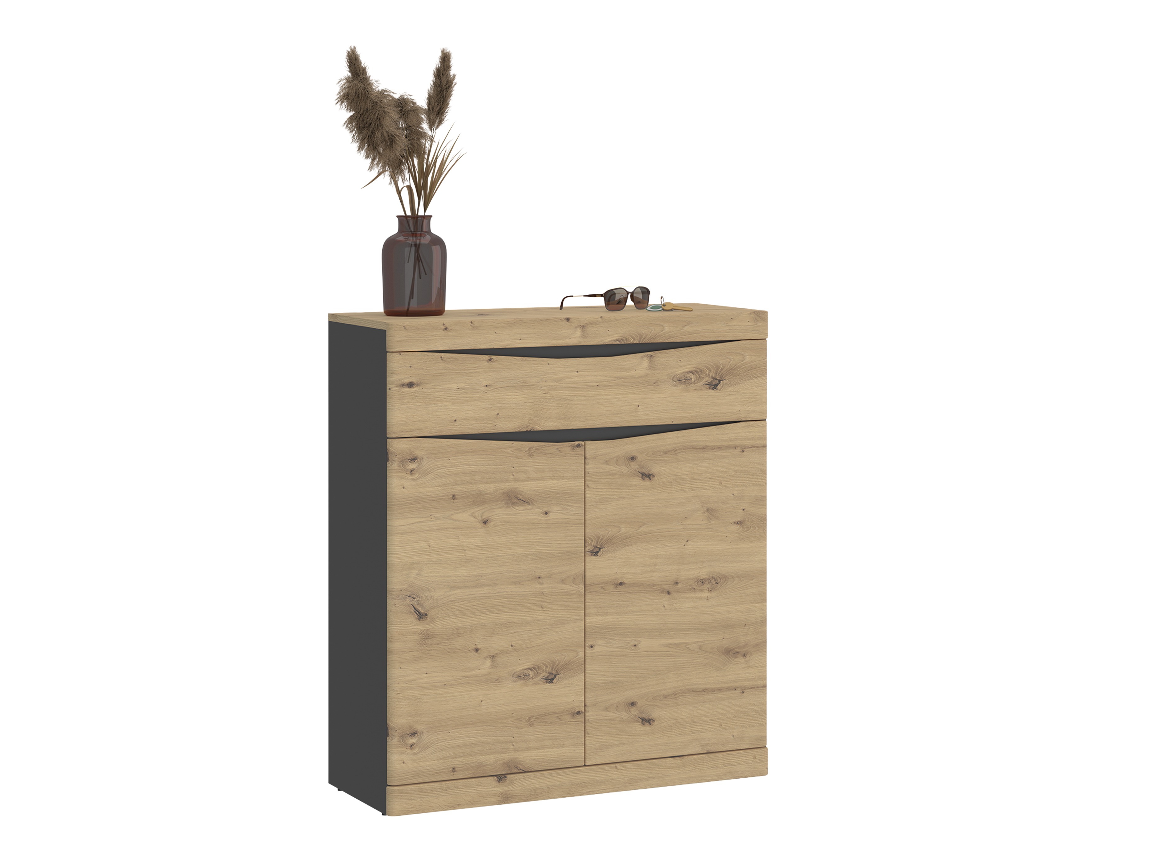 Komoda Venlori 115 (Artisan ąžuolas + Antracitas)