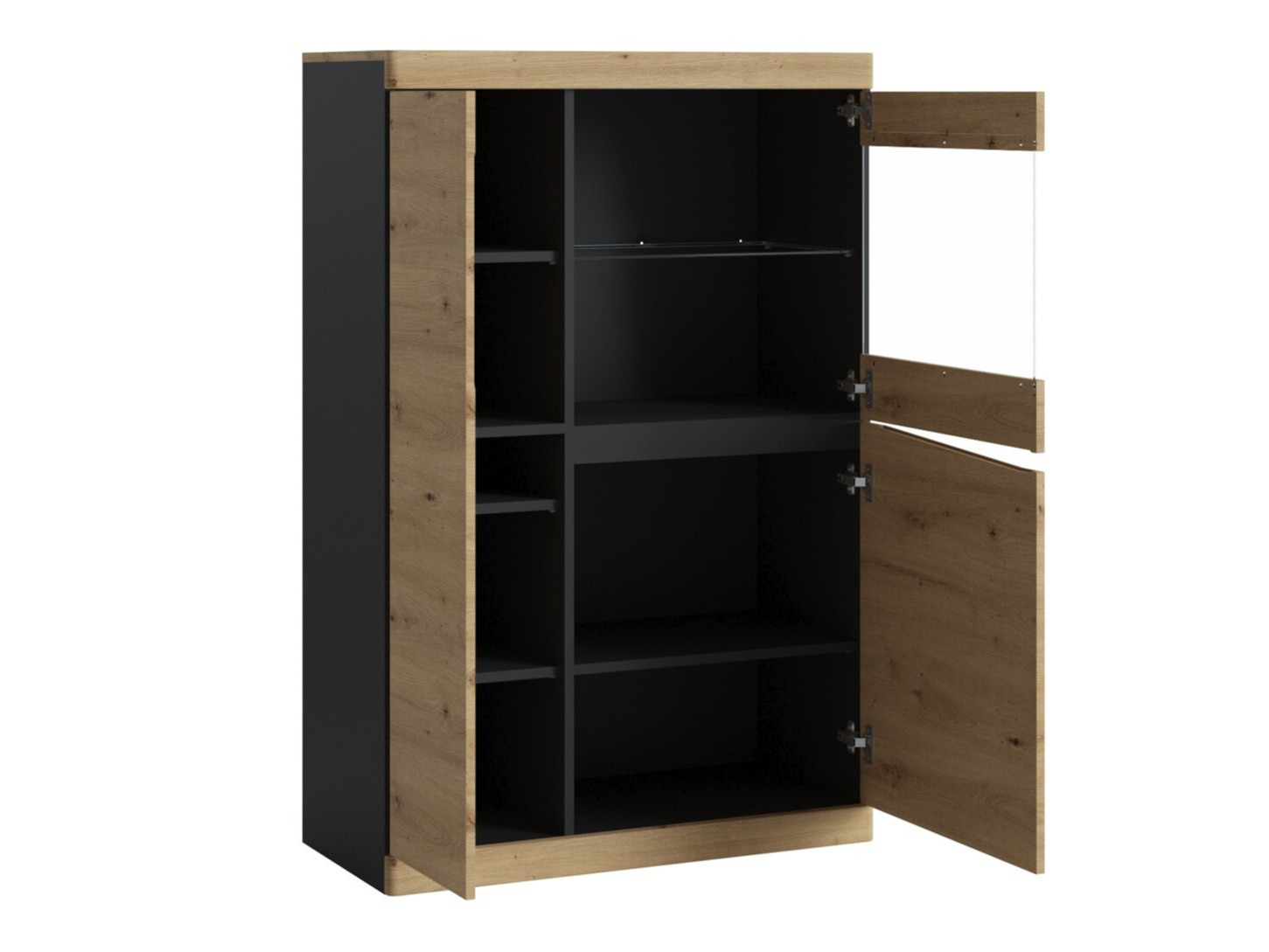 Lentyna Venlori 129 (Antracitas + Artisan ąžuolas)