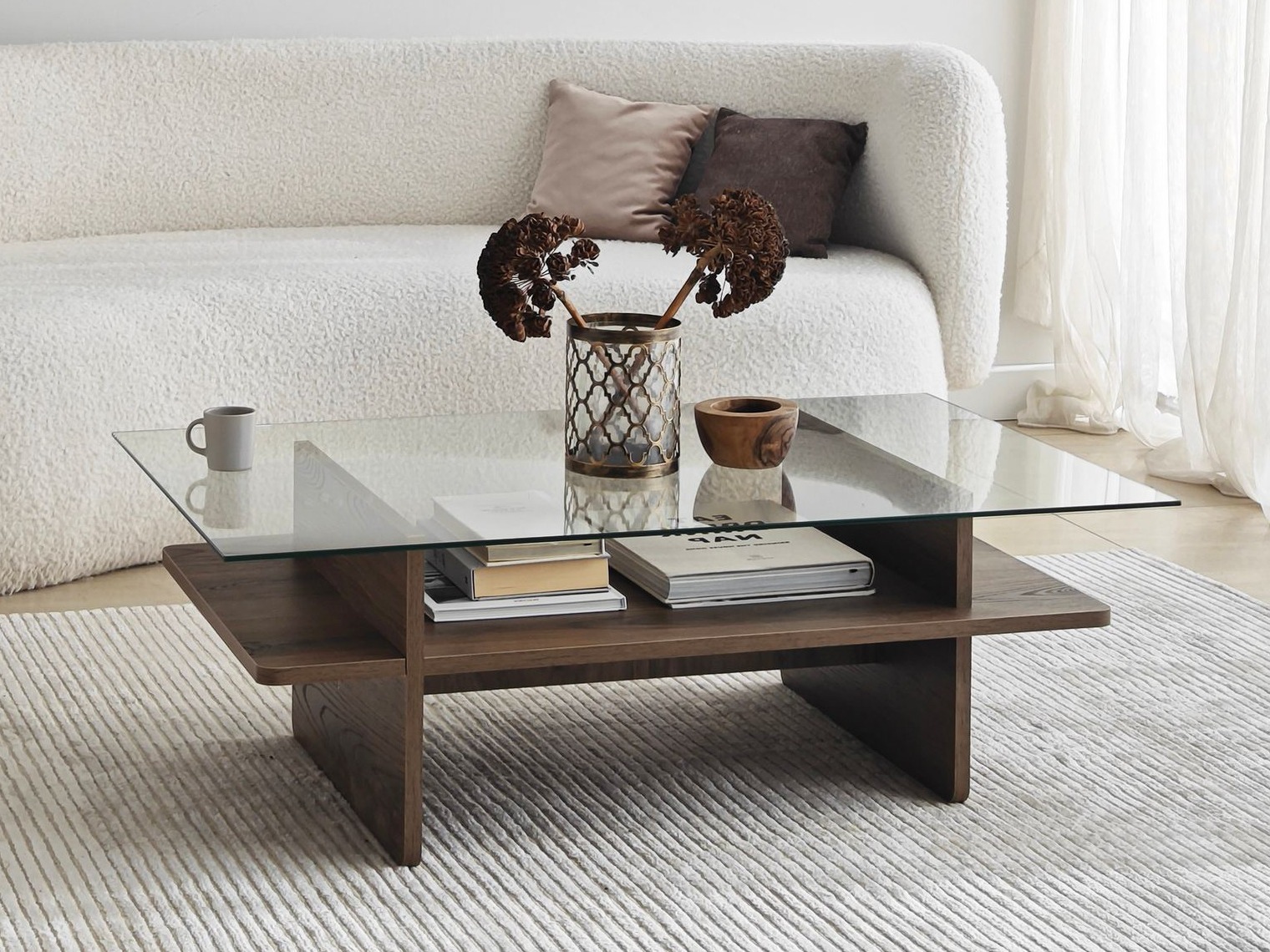 Žurnalinis staliukas Kailua 2635 (Graikinis riešutas)