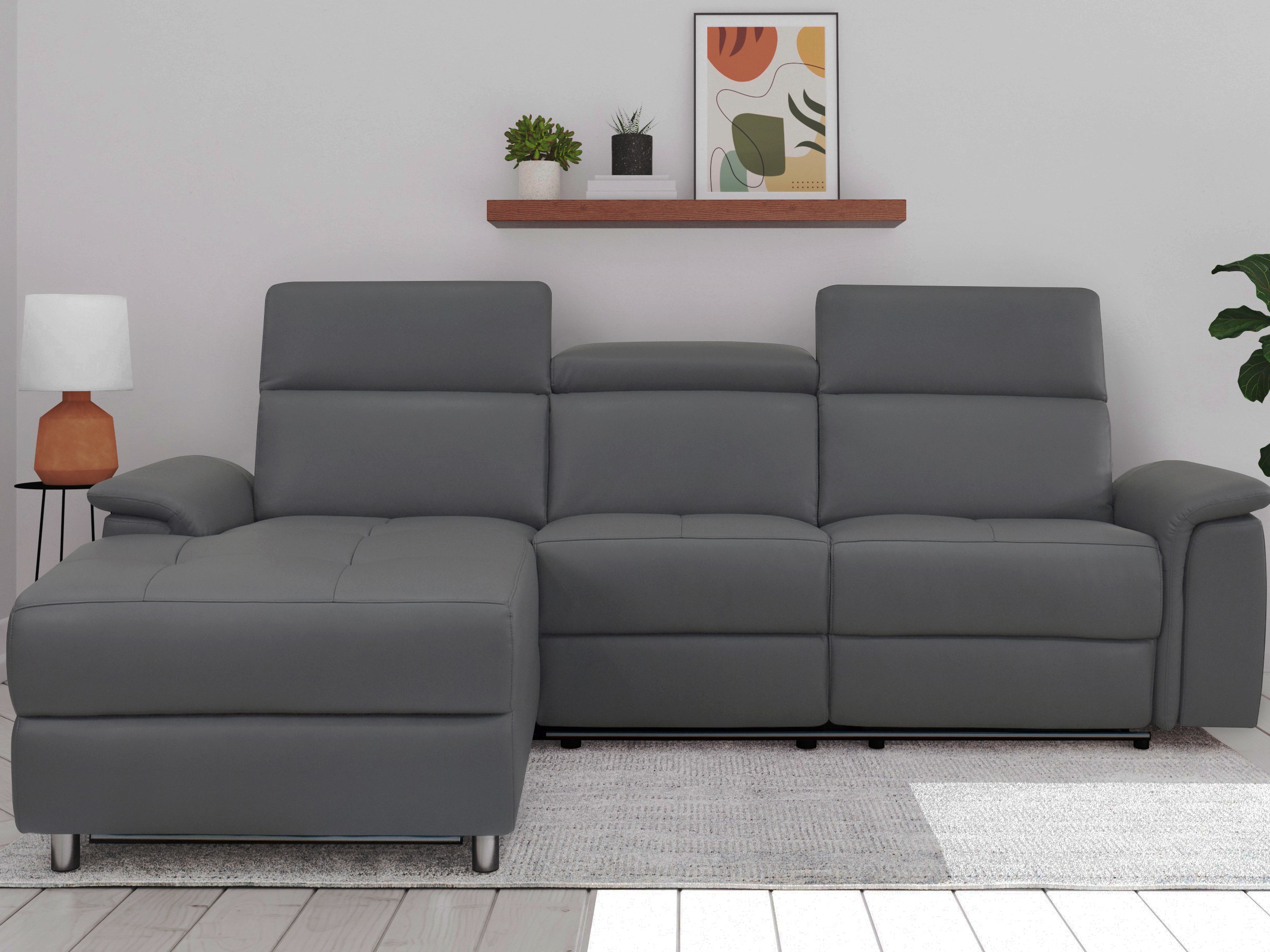 Minkštas kampas reglaineris Denton 1489 (Antracitas)