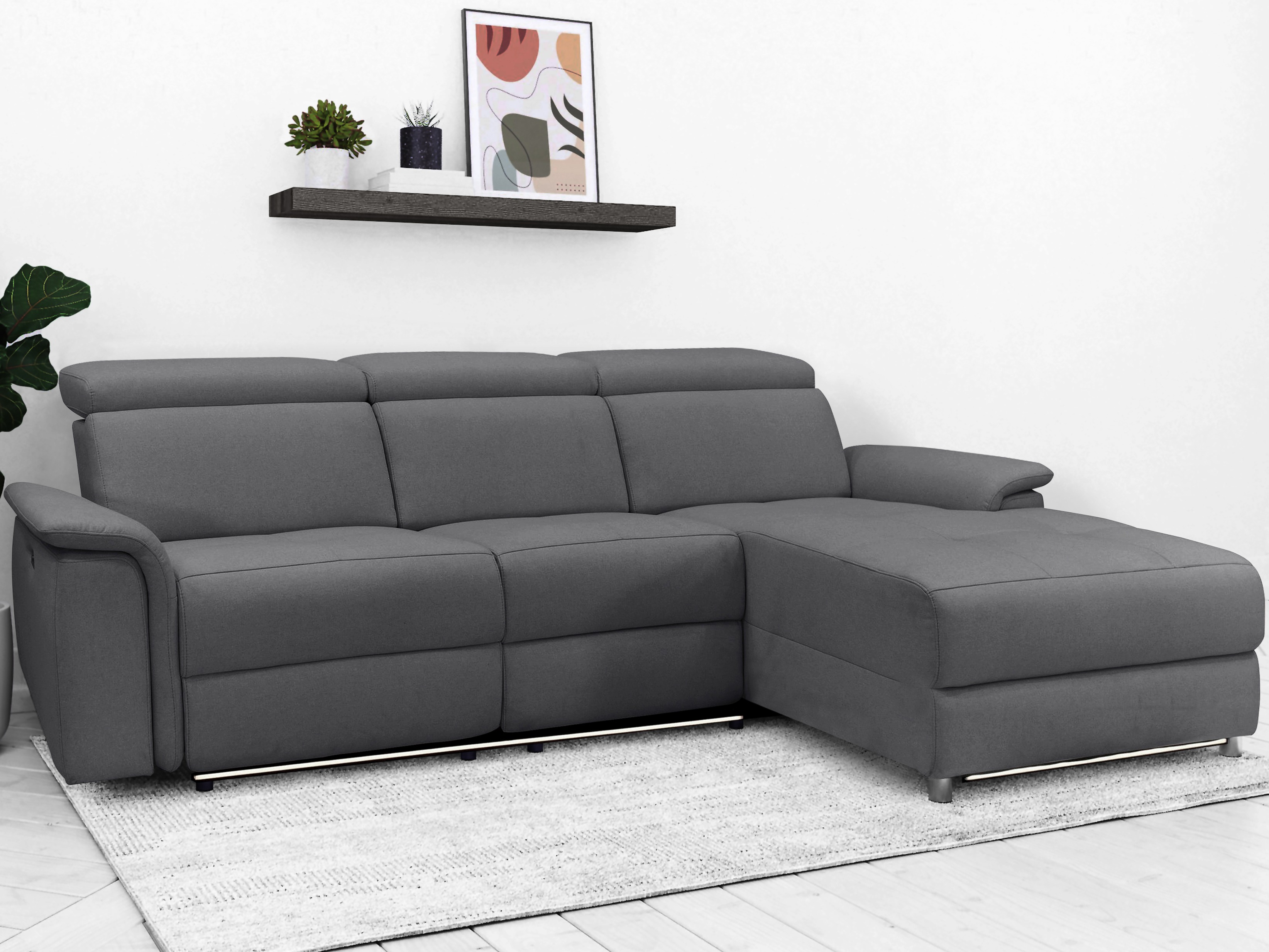 Minkštas kampas reglaineris Denton 1489 (Antracitas)