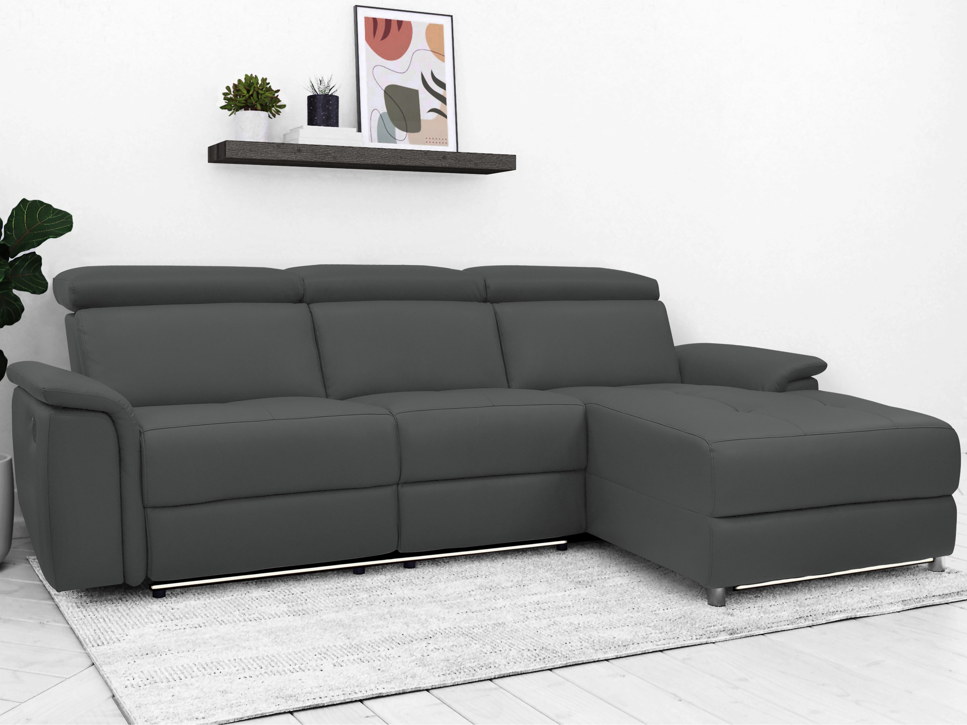 Minkštas kampas reglaineris Denton 1489 (Pilka)