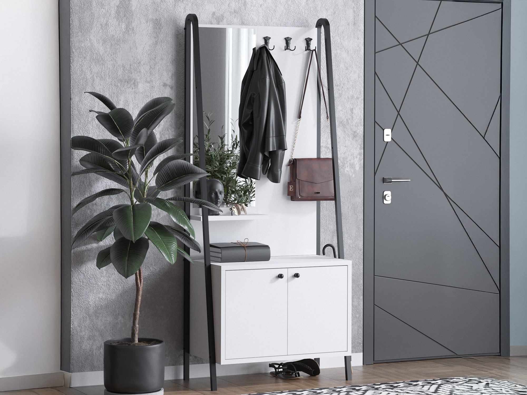 Prieškambario komplektas Vestesu 143 (Balta)