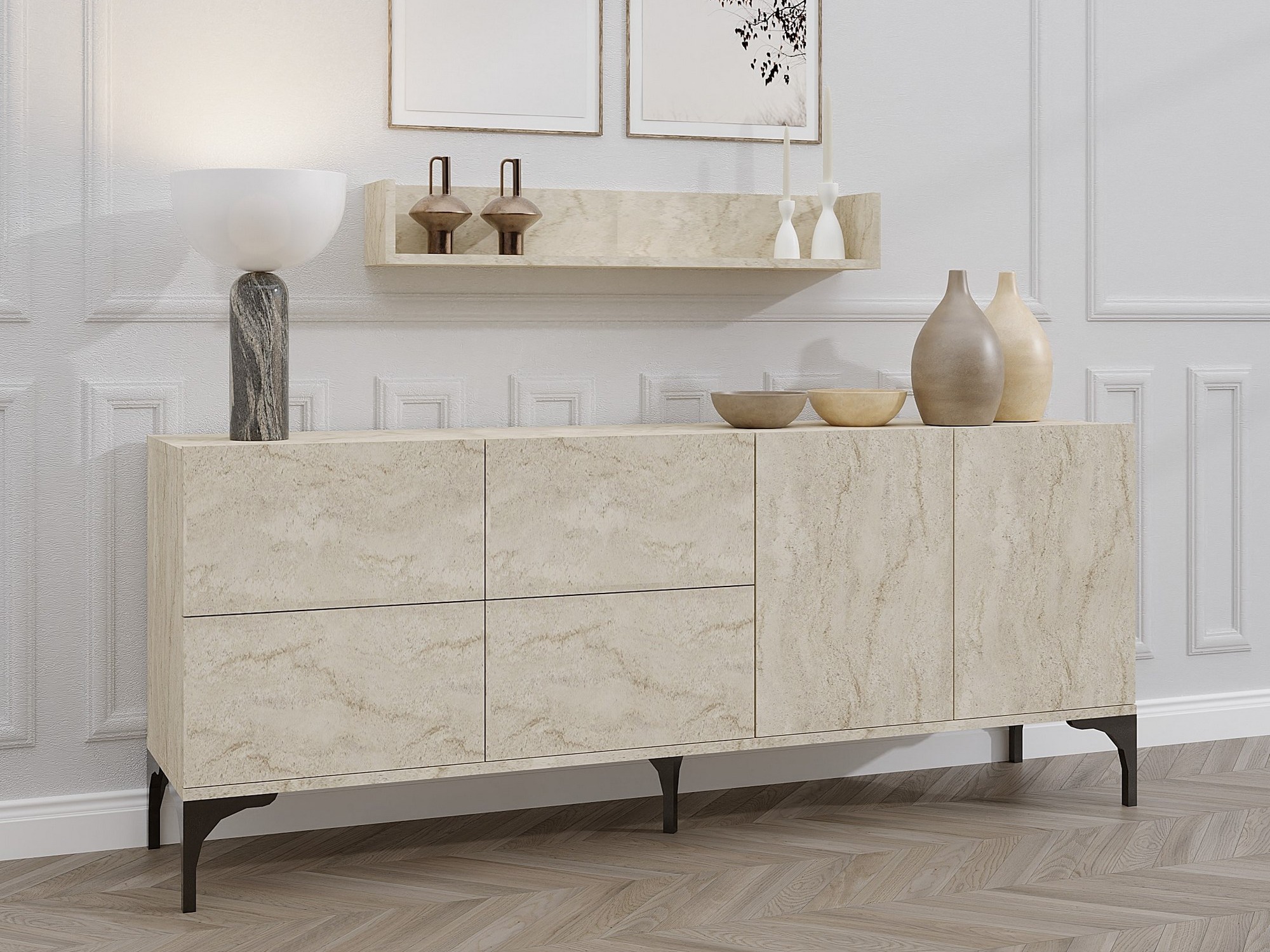 Spintelė Vestesu 140 (Šviesi Travertine)