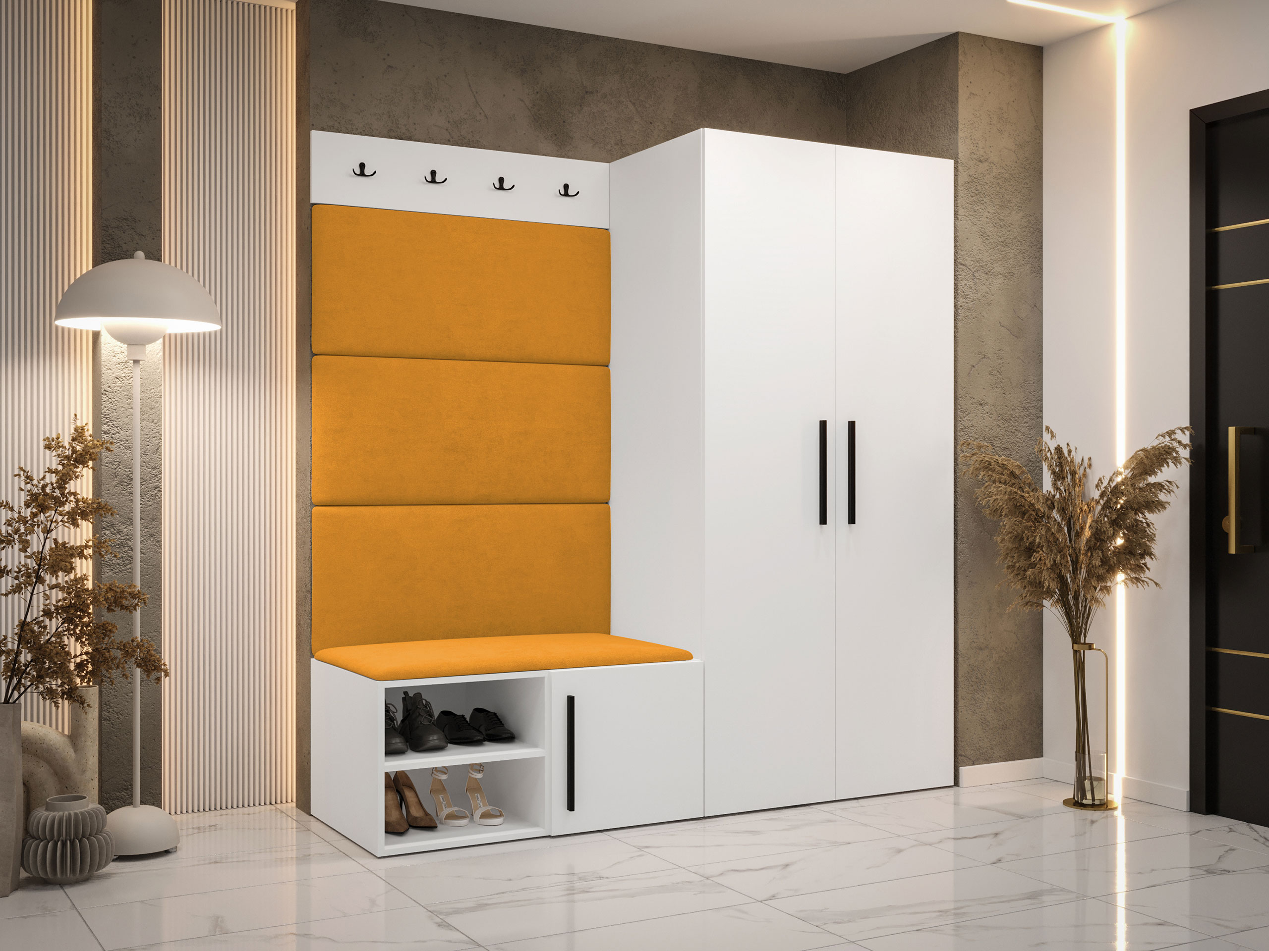 Geltoni prieškambario komplektai