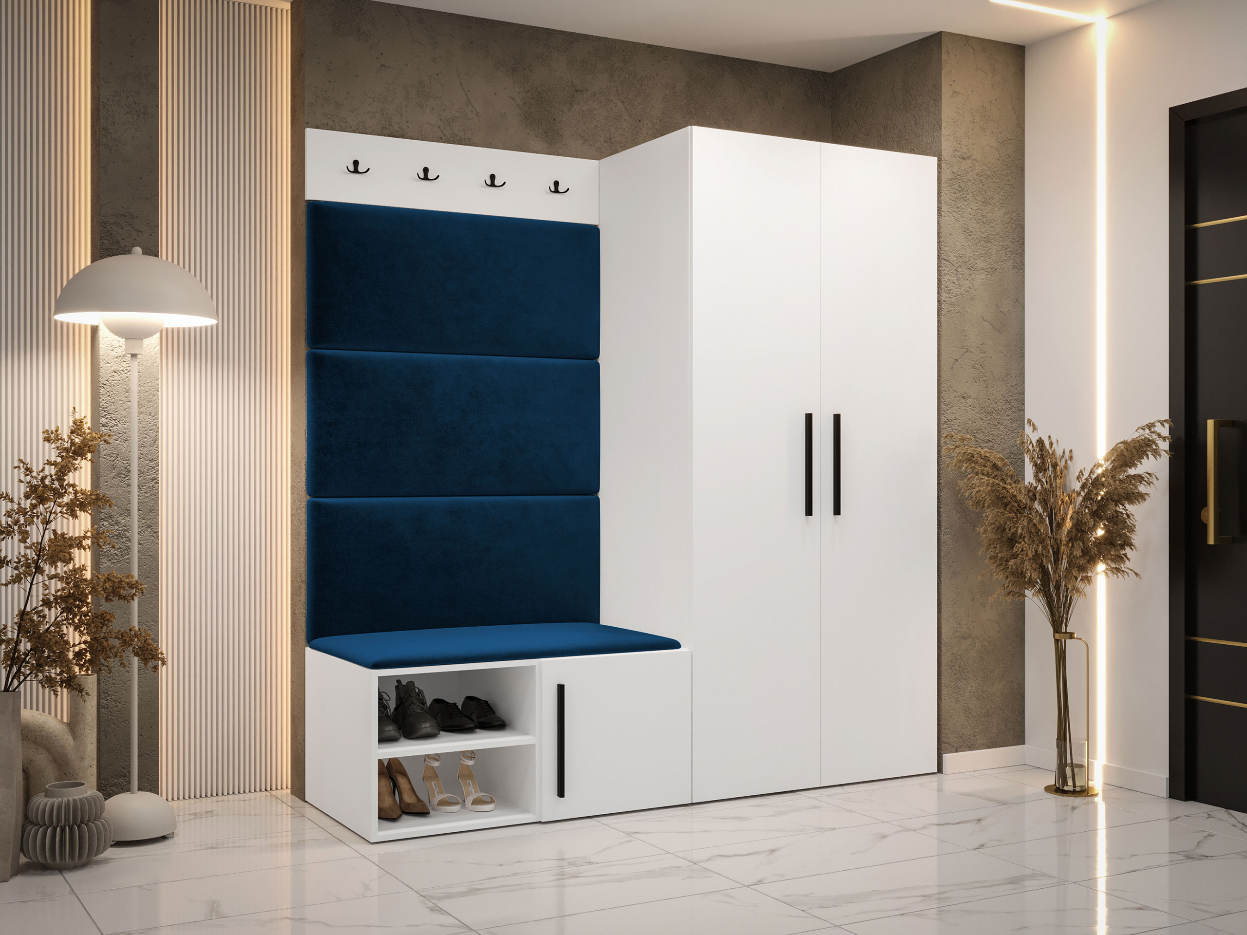 Mėlyni prieškambario komplektai