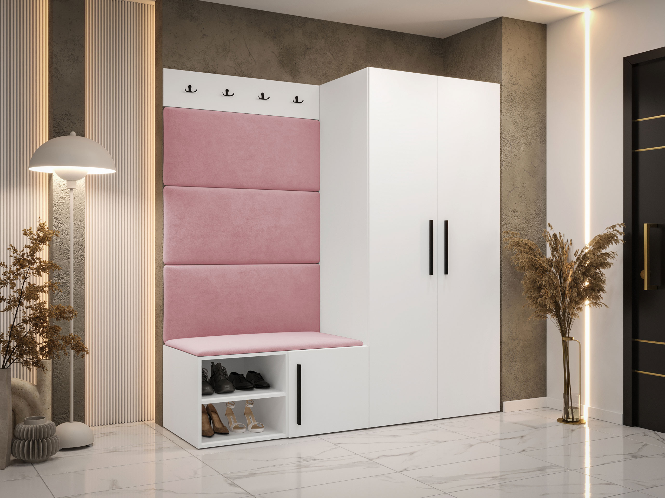 Rožiniai prieškambario komplektai