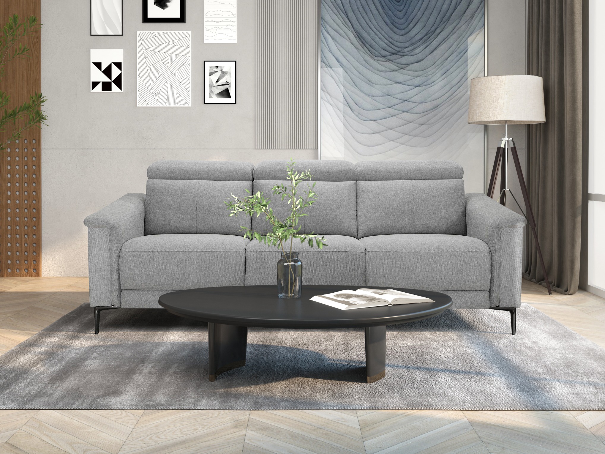 Sofa reglaineris Denton 1498 (Pilka)
