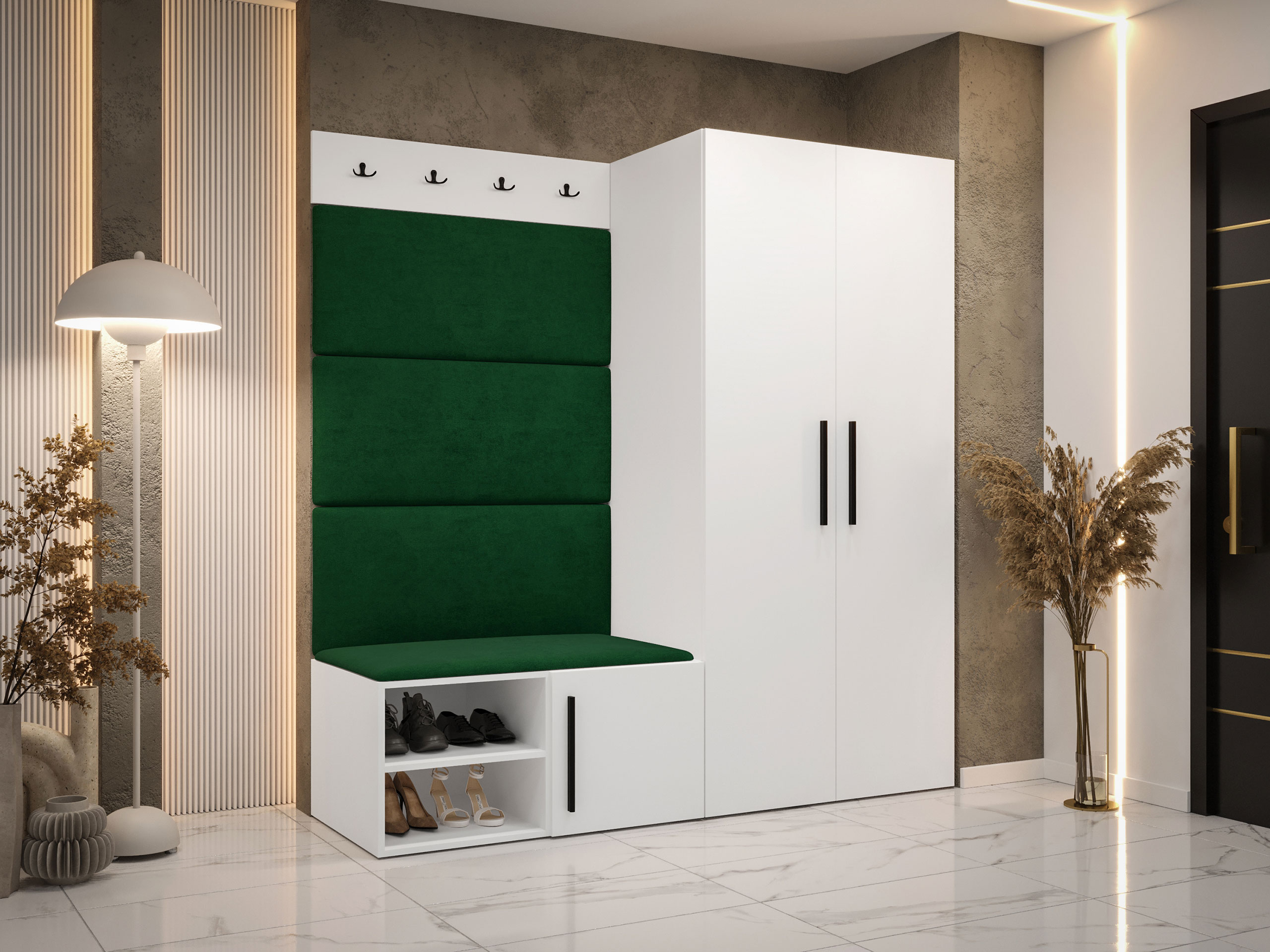 Žali prieškambario komplektai