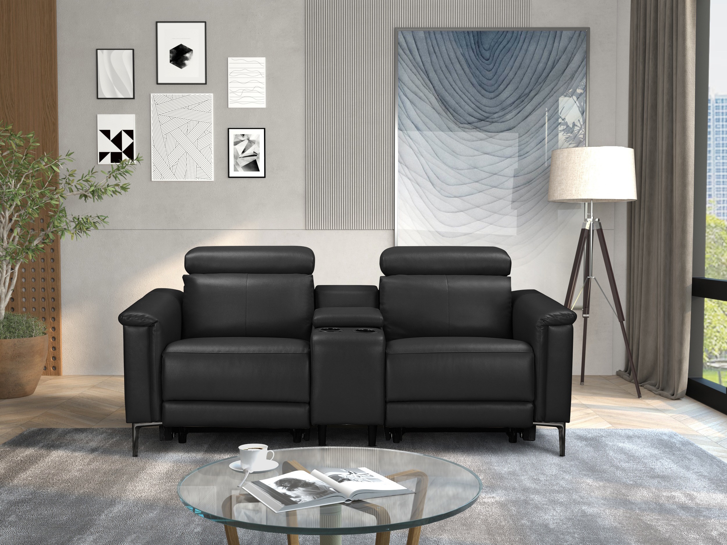 Sofa reglaineris Evamare 101 (Juoda)