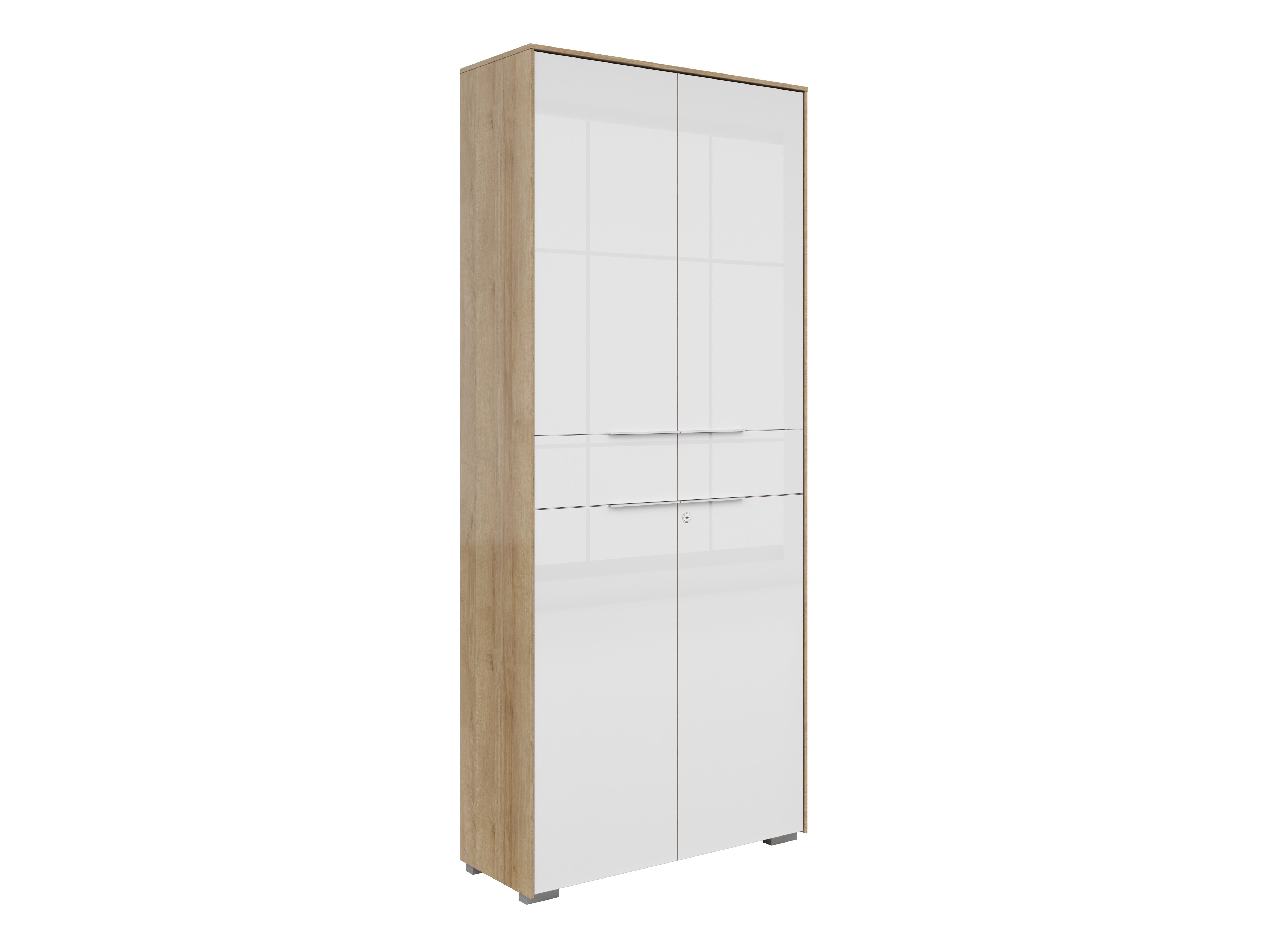 Lentyna Tentoru 105 (Riviera ąžuolas + Blizgi balta)