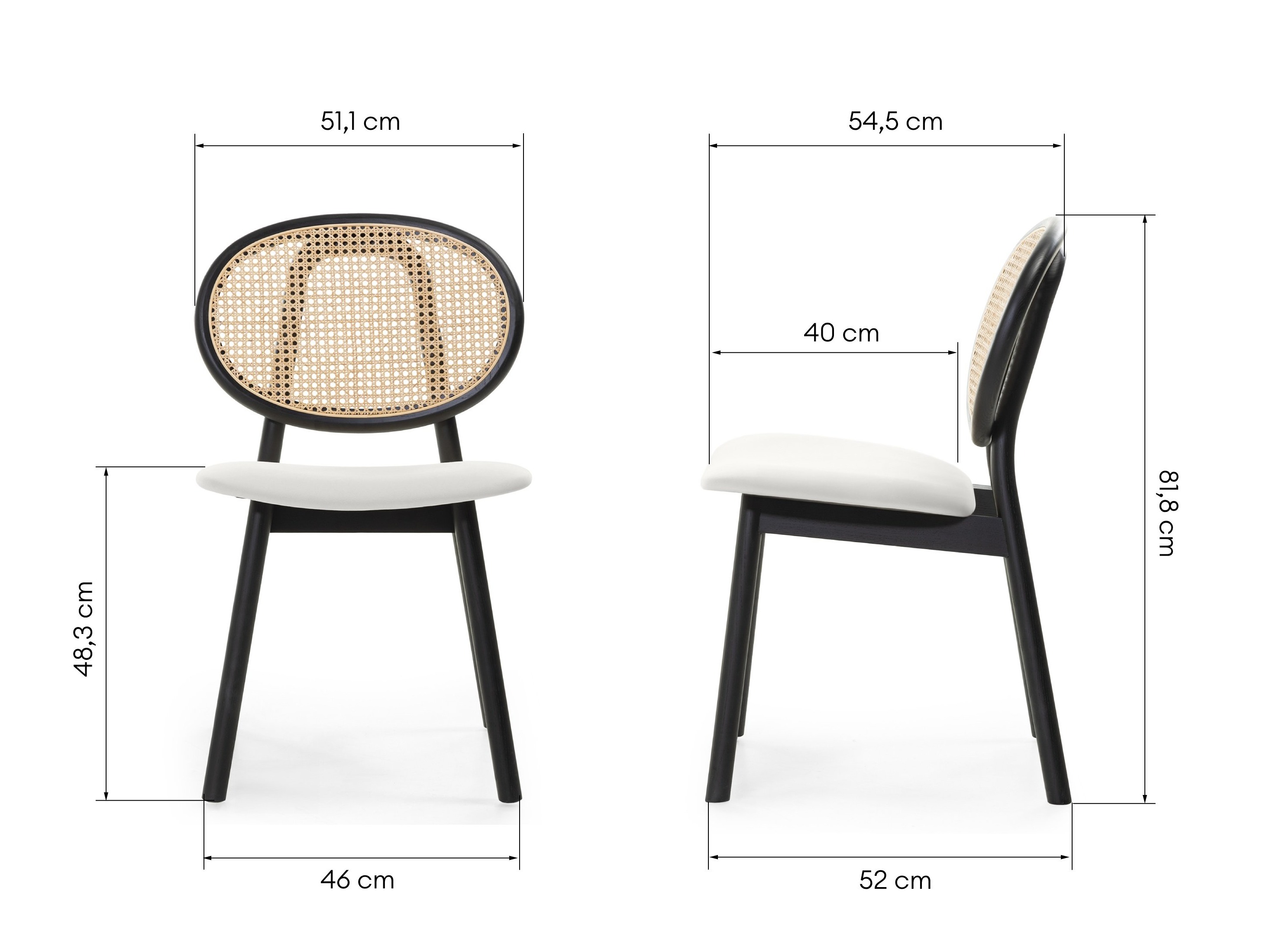 Kėdė Burleson 347 (Juoda + Balta)