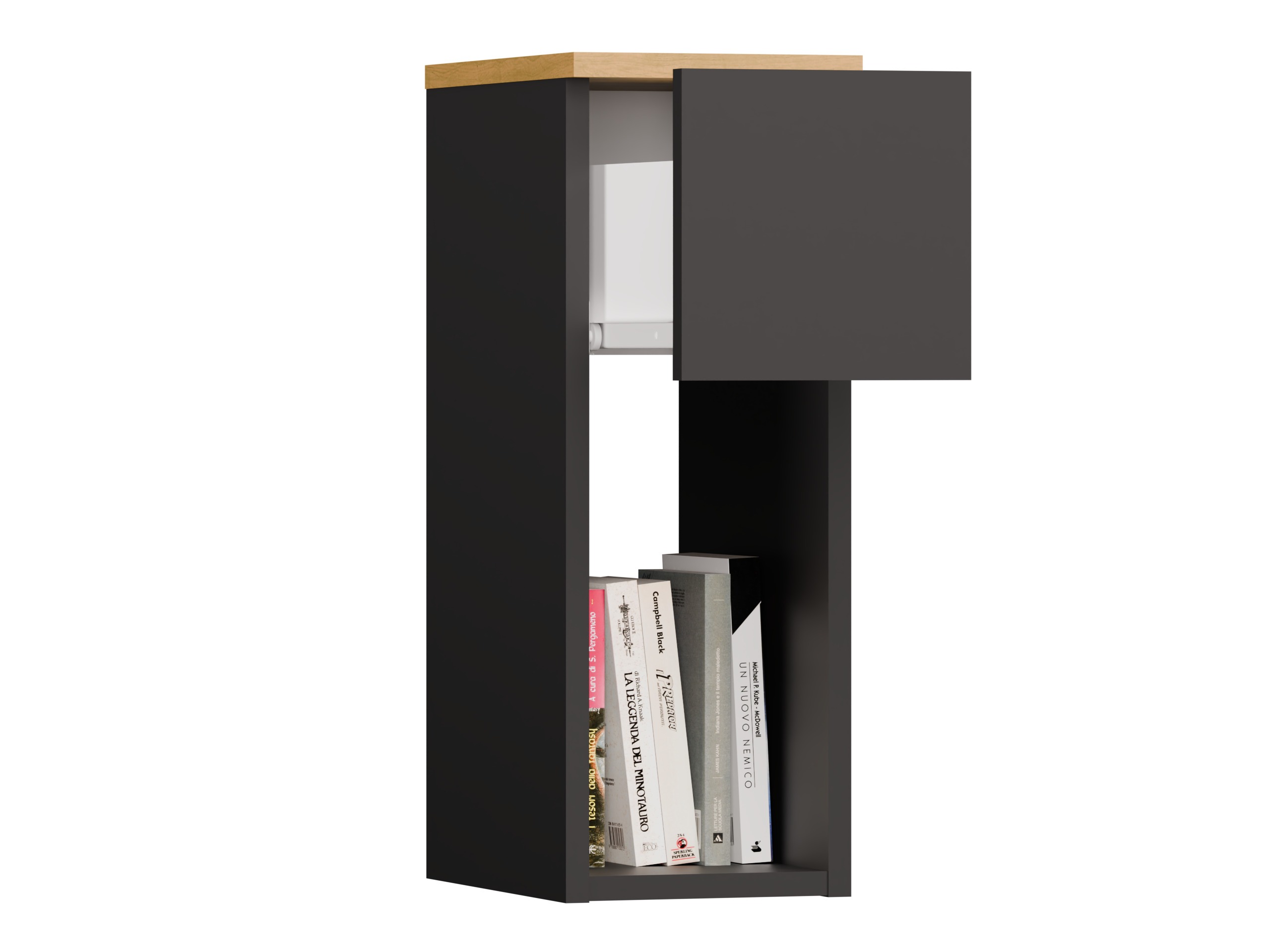 Naktinis staliukas Mandeville 304 (Antracitas + Artisan ąžuolas)