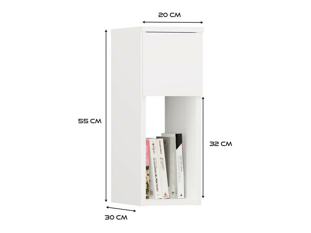 Naktinis staliukas Mandeville 304 (Antracitas + Artisan ąžuolas)