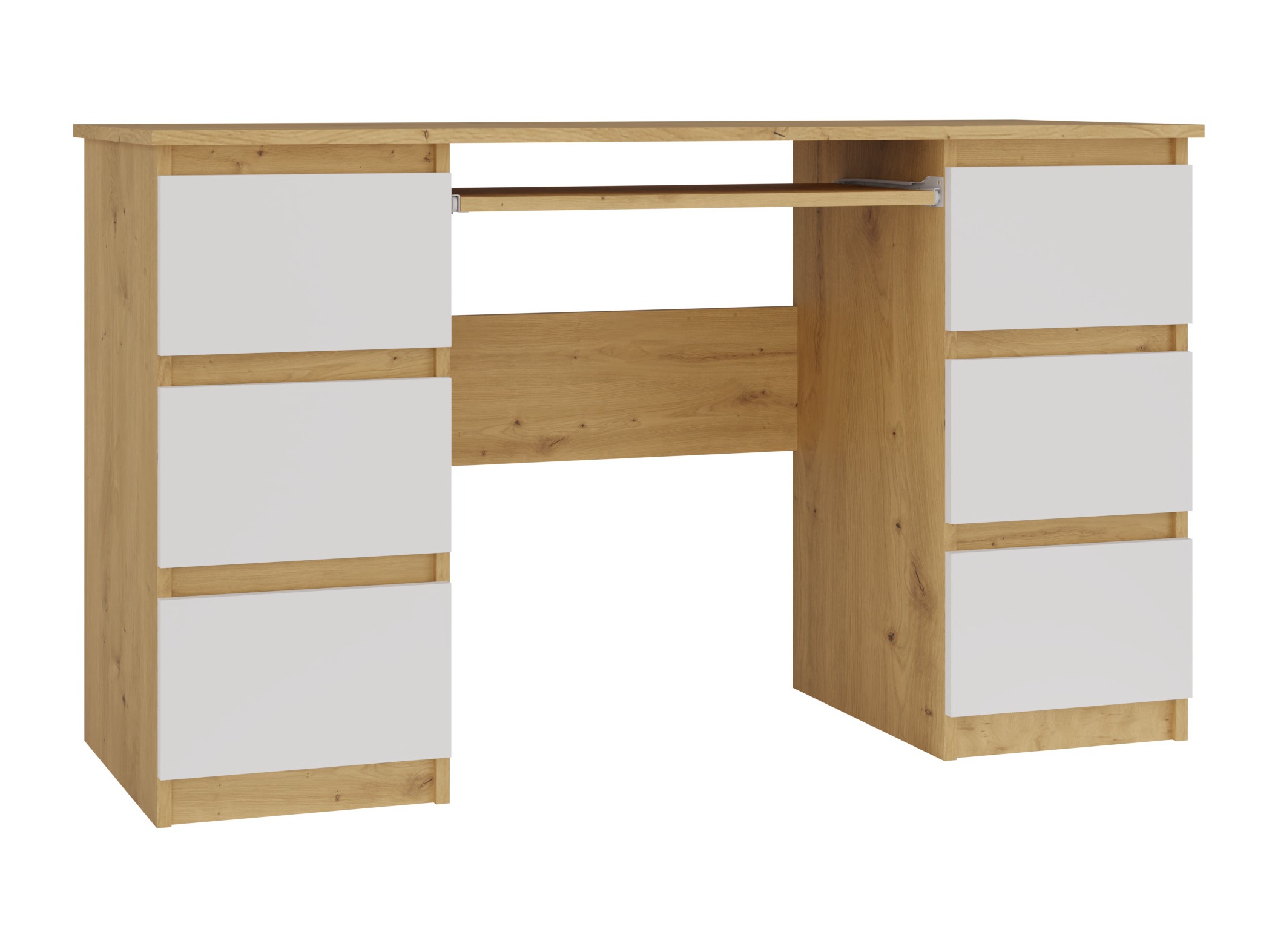 Darbo stalas Mandeville 178 (Artisan ąžuolas + Balta)