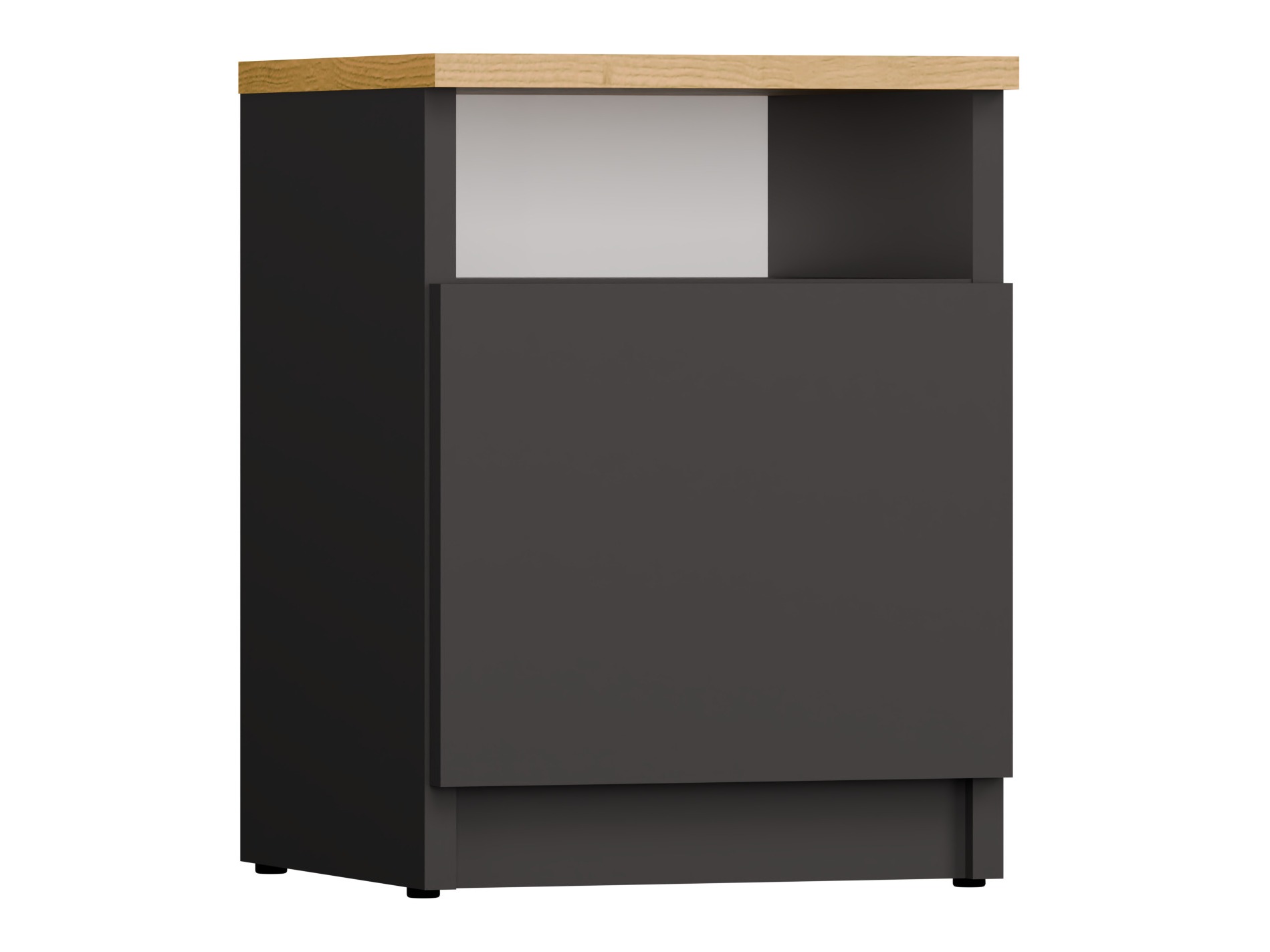 Naktinis staliukas Mandeville 305 (Antracitas + Artisan ąžuolas)