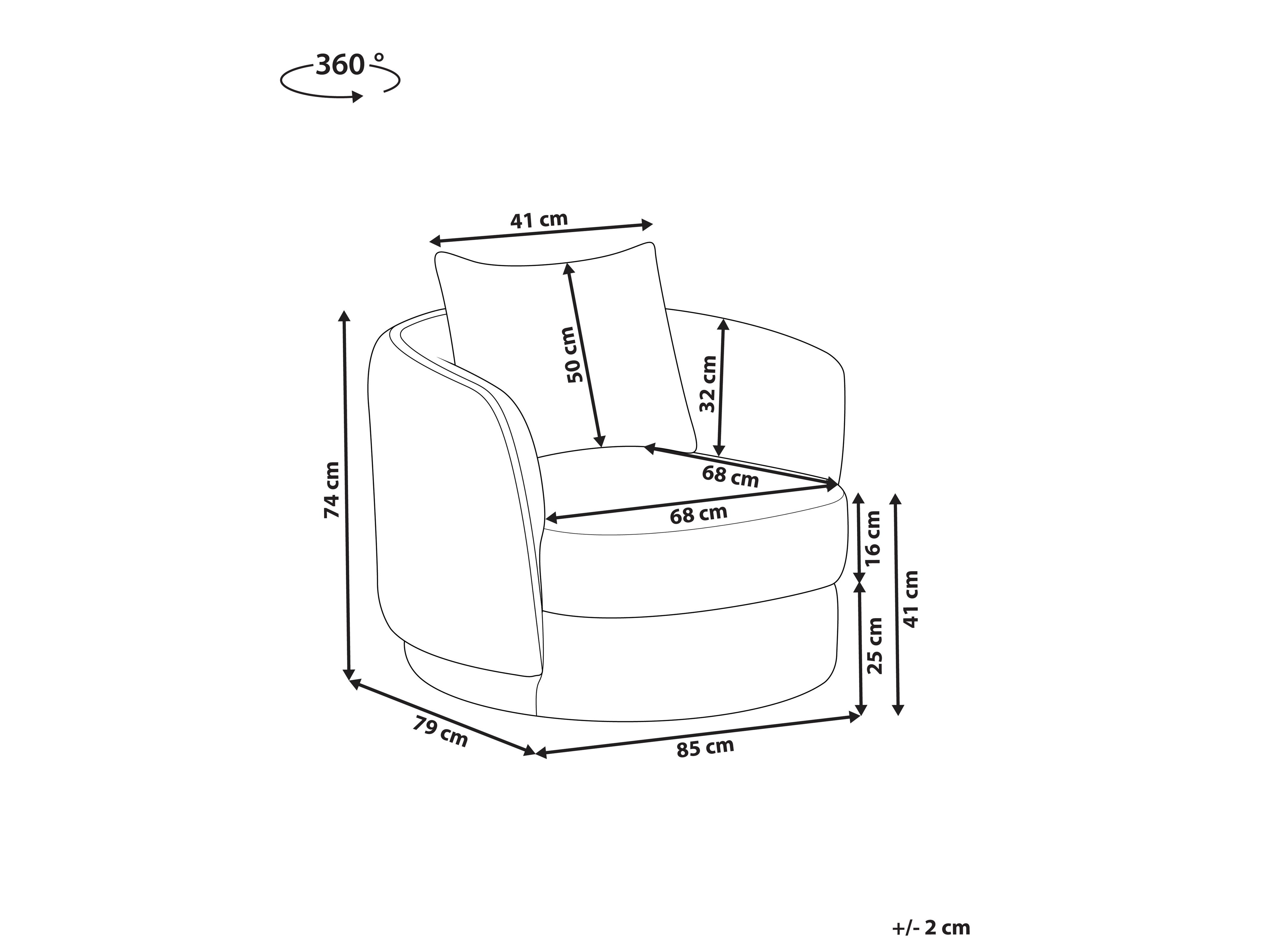 Fotelis Berwyn 2753 (Šviesi smėlinė)