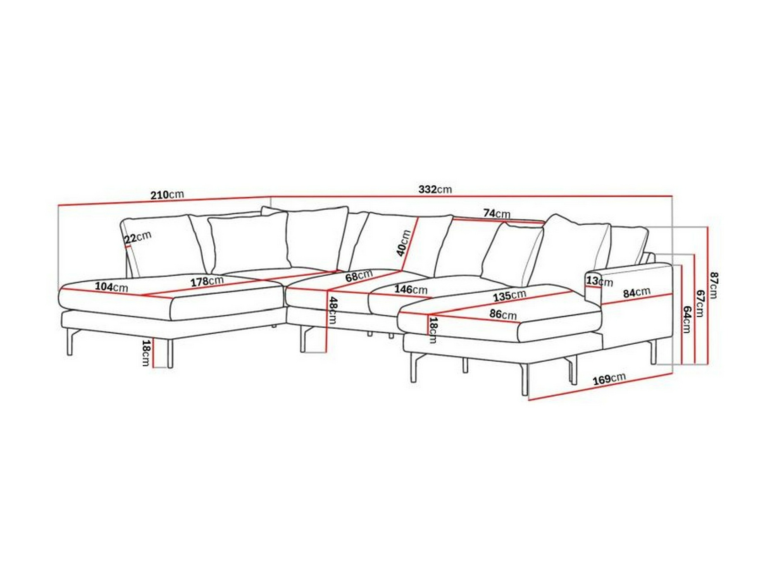 Minkštas kampas Ophliva 113 (Fjord 23)