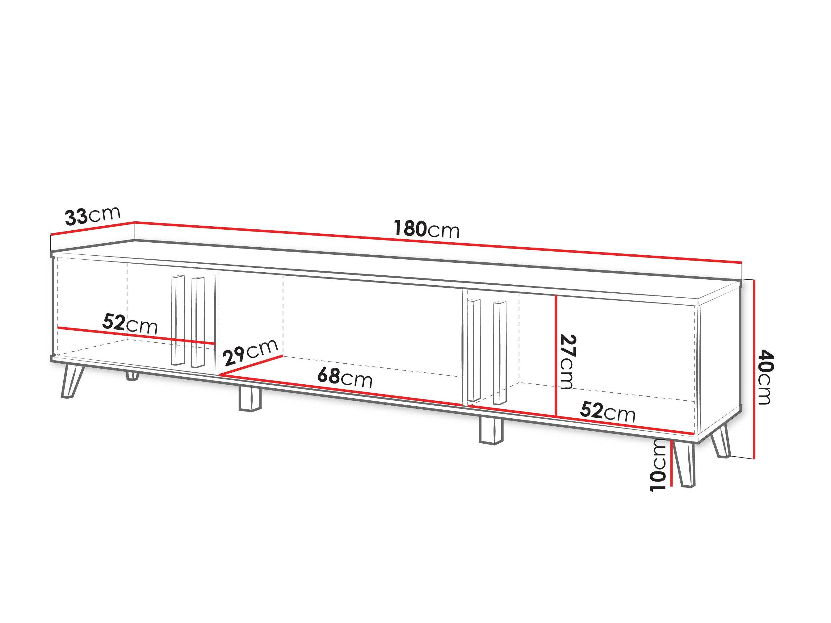 TV staliukas Facetor (Artisan ąžuolas + Grafitas)