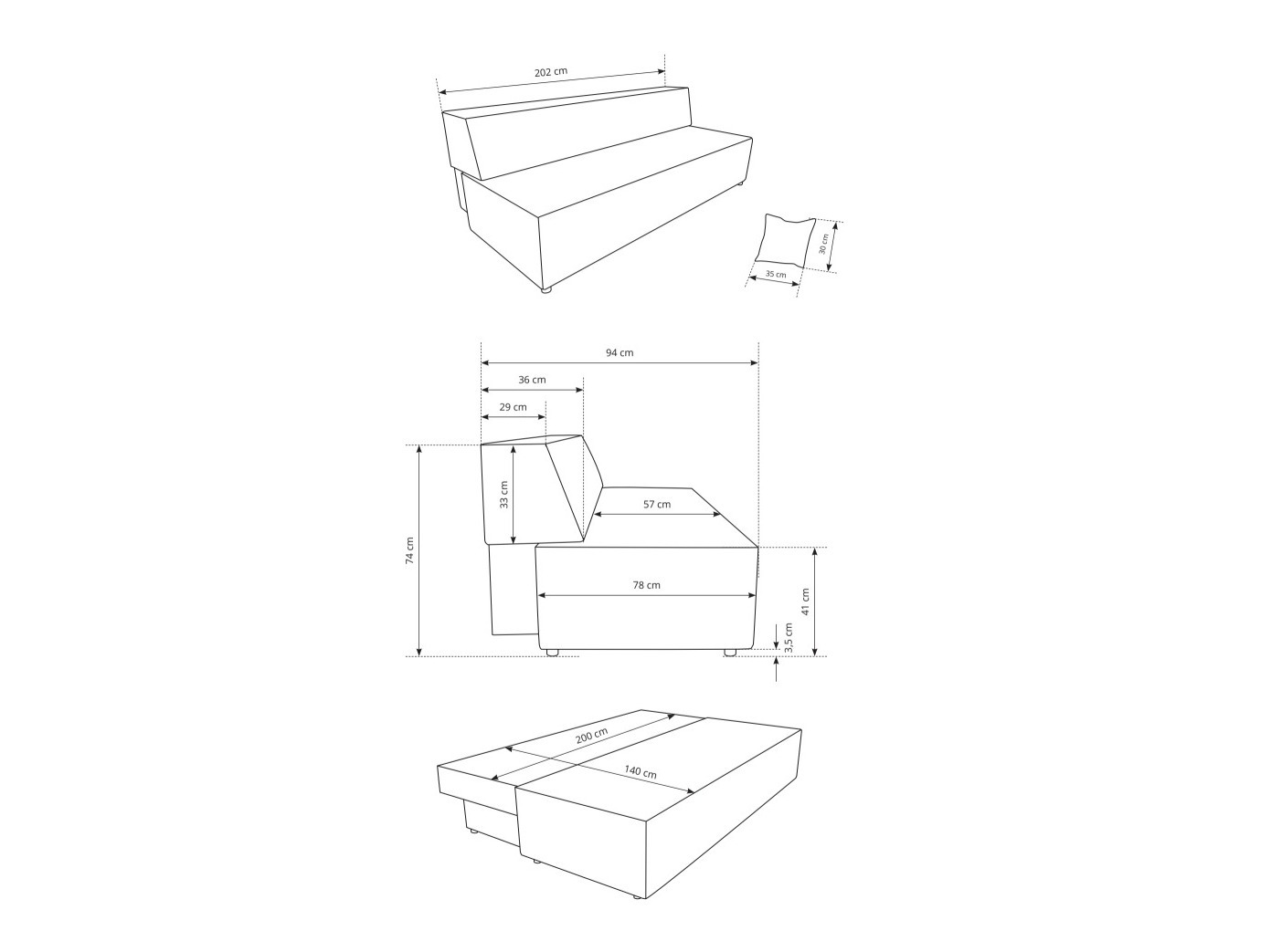 Sofa lova Kingston 185 (Dunbar 80)