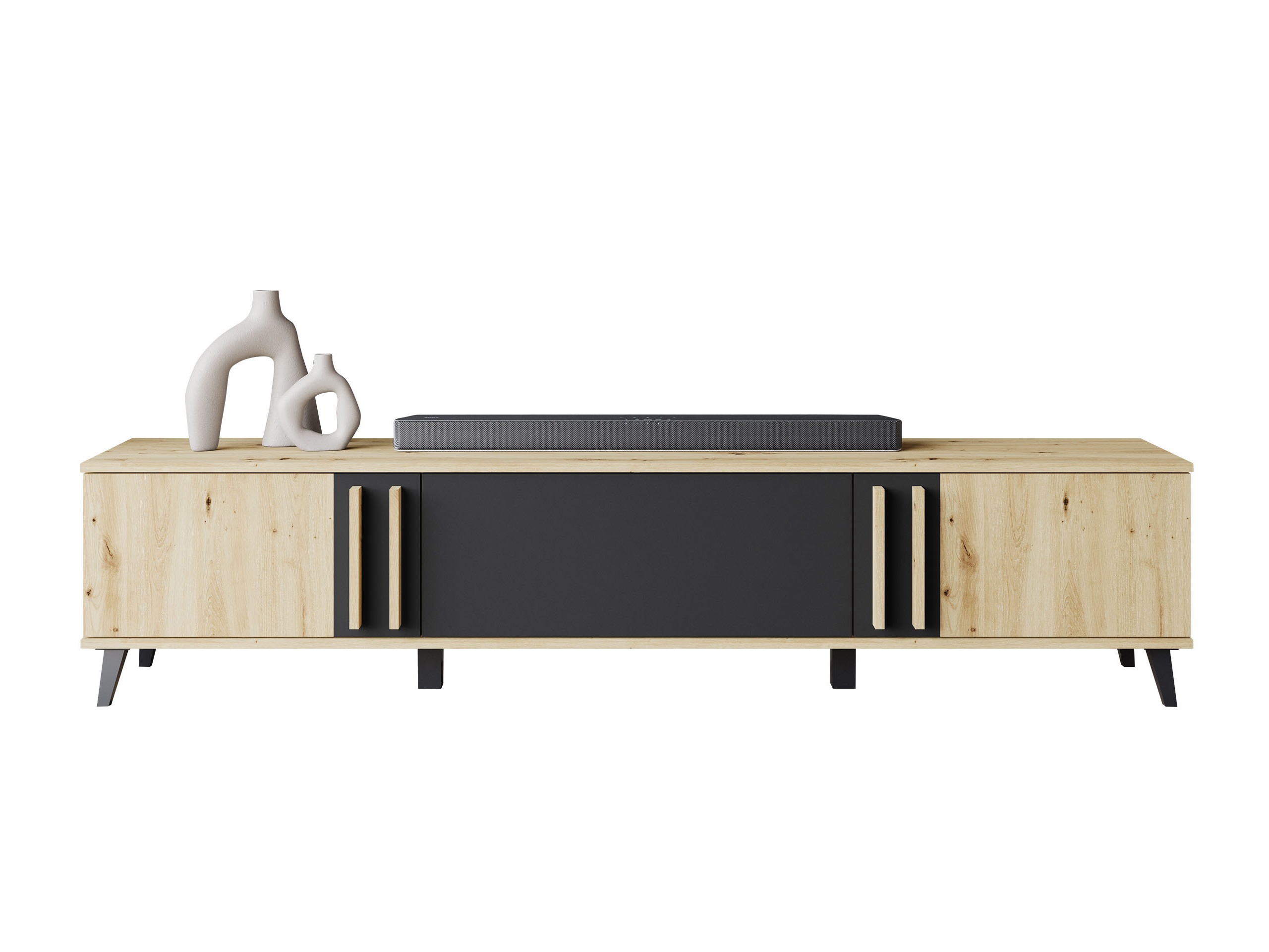 TV staliukas Facetor (Artisan ąžuolas + Grafitas)