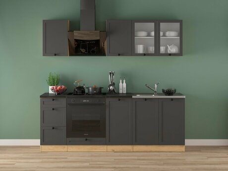 Modulinis virtuvės komplektas Classic Grey Oak 117