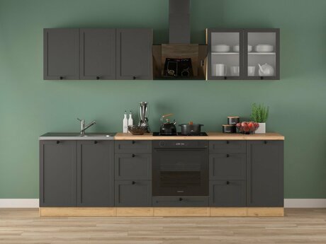 Modulinis virtuvės komplektas Classic Grey Oak 118
