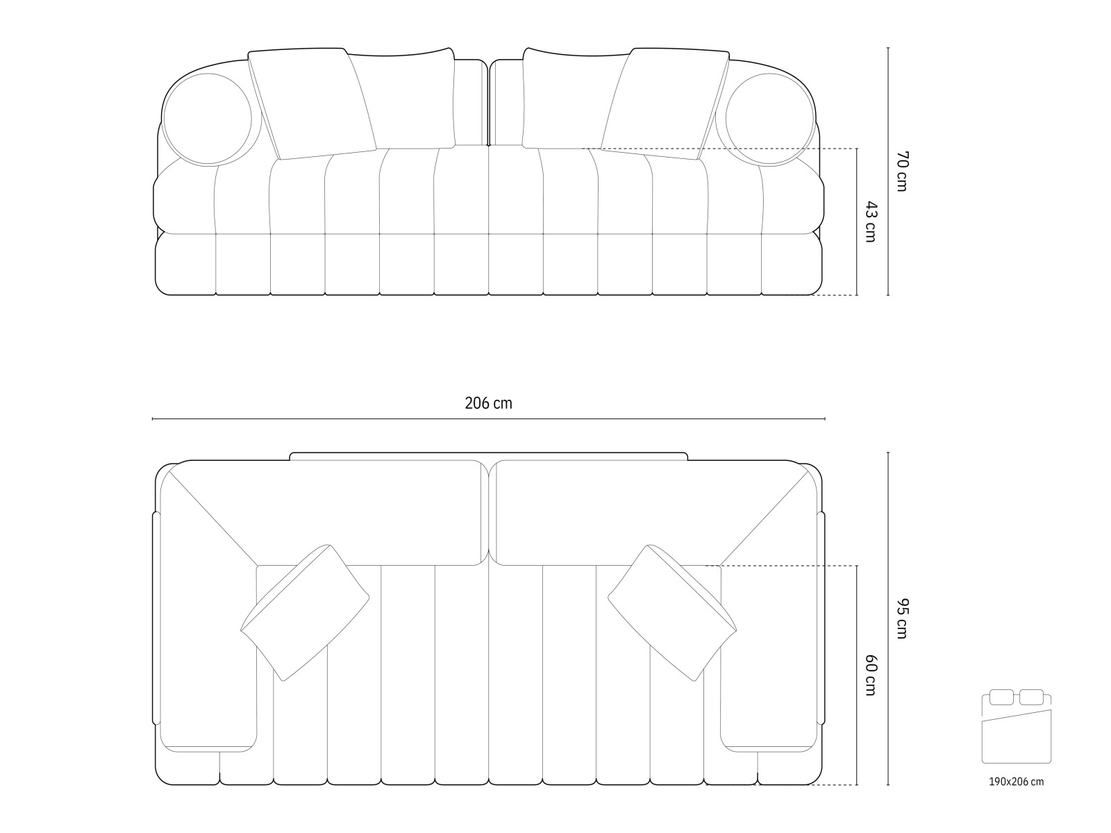 Sofa lova Chico 105 (Salvador 04)