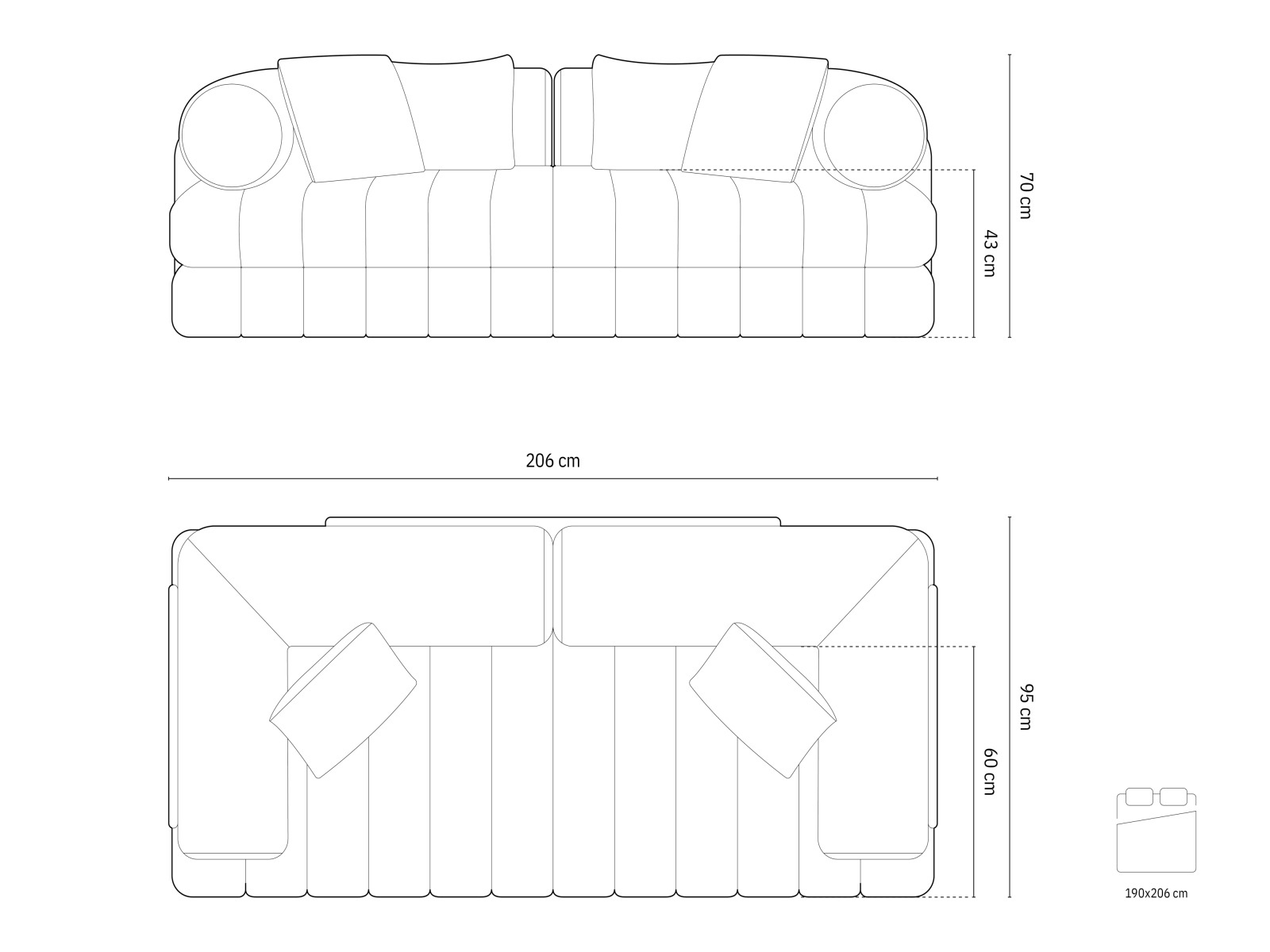 Sofa lova Chico 105 (Salvador 08)