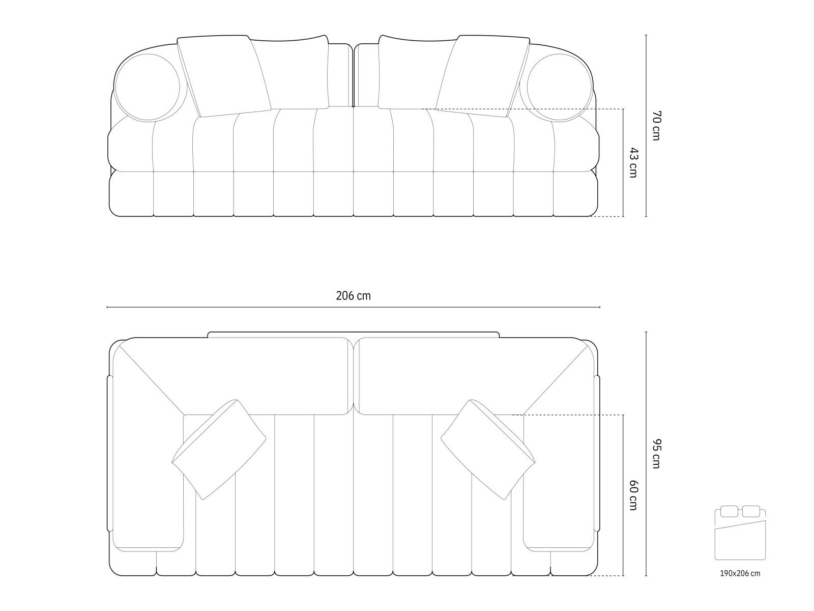 Sofa lova Chico 105 (Salvador 11)